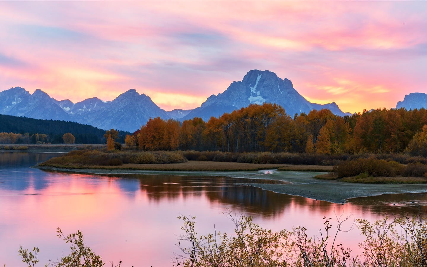 USA Grand Teton národní park přírodní krajiny HD tapety #5 - 1440x900