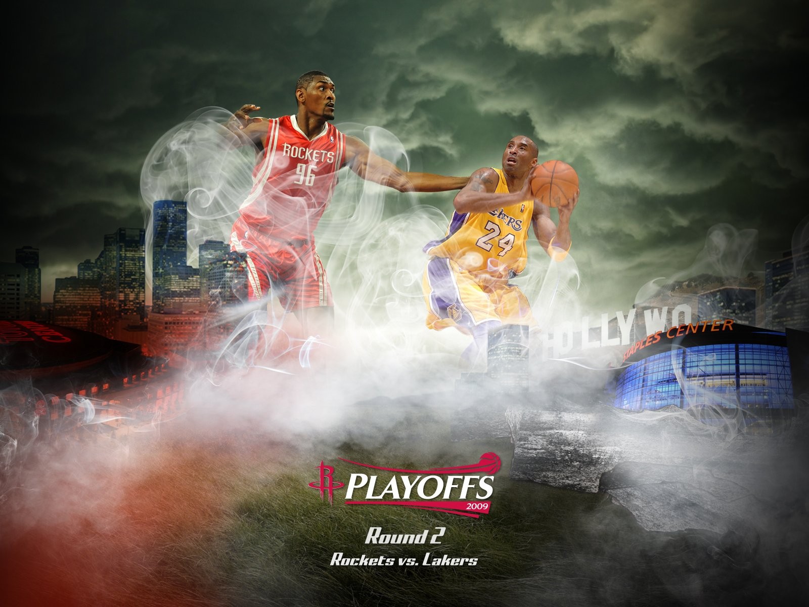 NBA Houston Rockets 2009 Playoff-Tapete #2 - 1600x1200