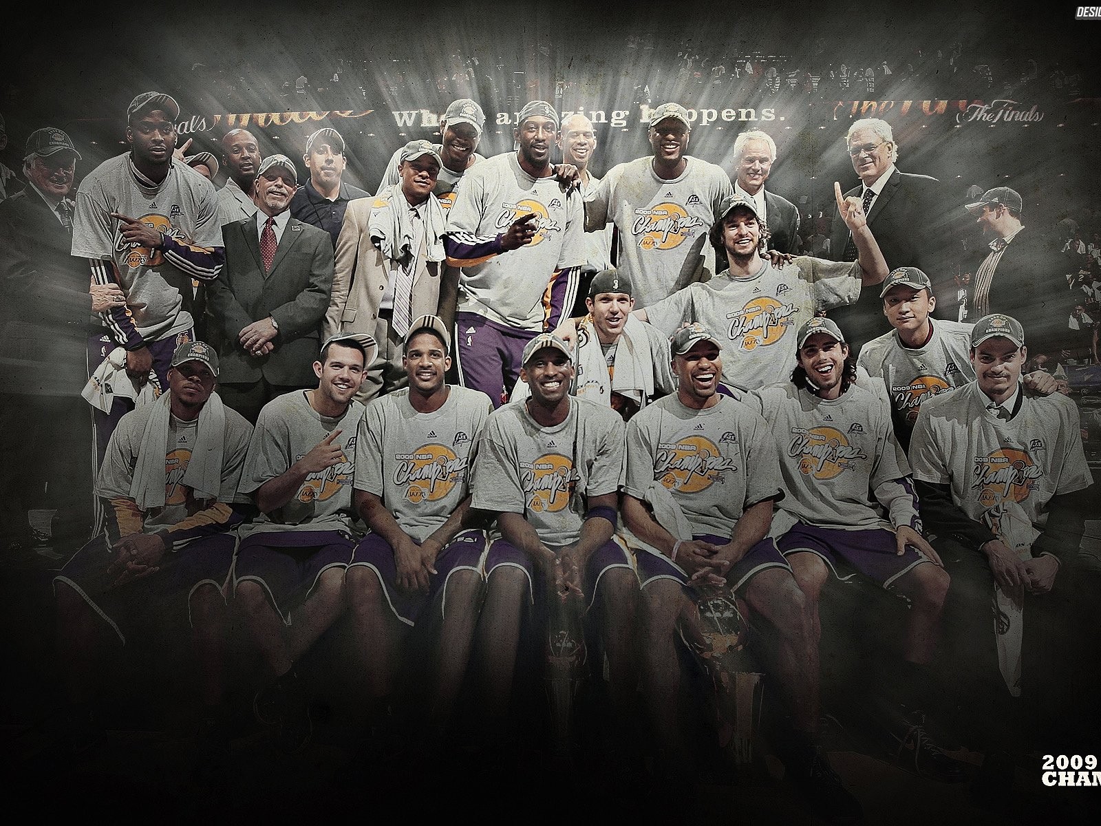 NBA2009總冠軍湖人隊壁紙 #2 - 1600x1200