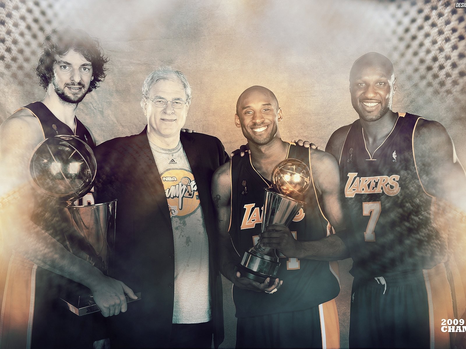 NBA2009總冠軍湖人隊壁紙 #7 - 1600x1200