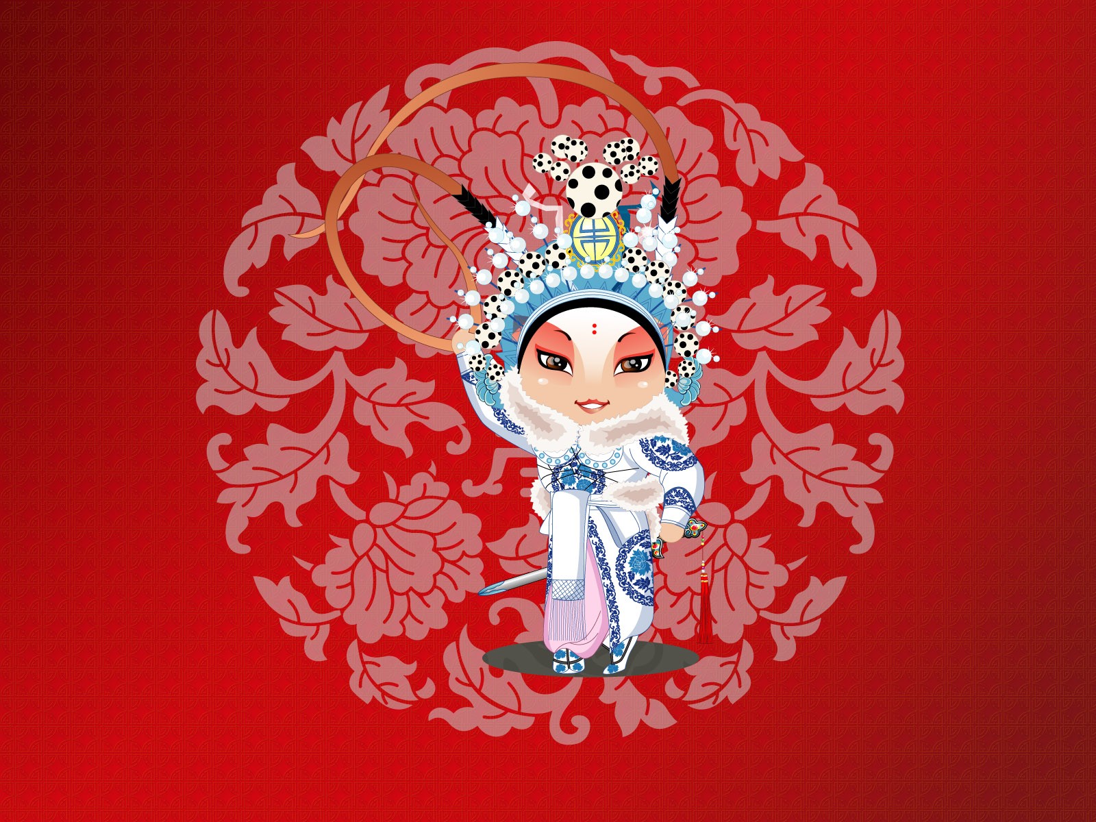 Q version of opera characters cute wallpaper #3 - 1600x1200