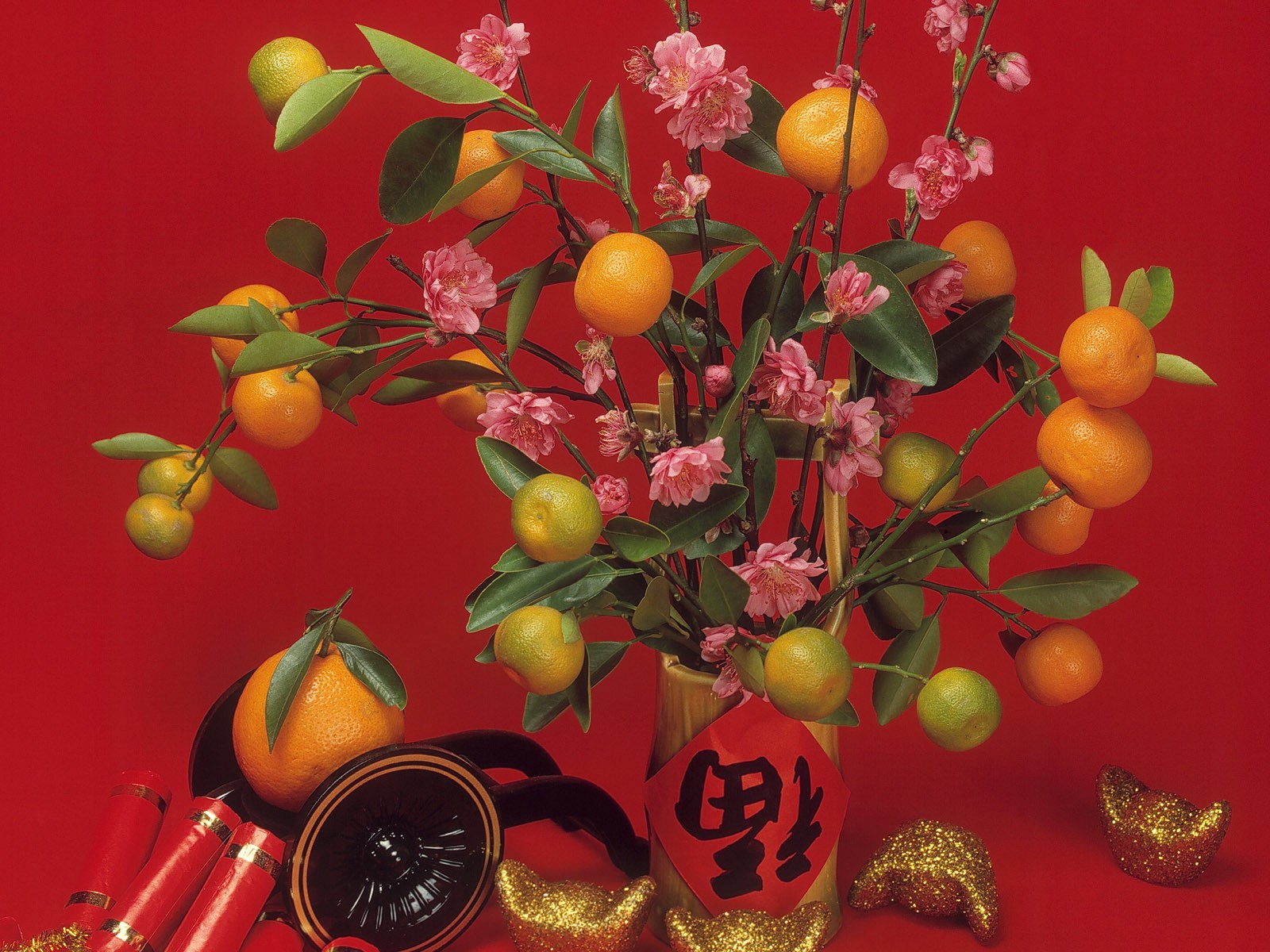 Čína Vítr slavnostní červená tapeta #10 - 1600x1200