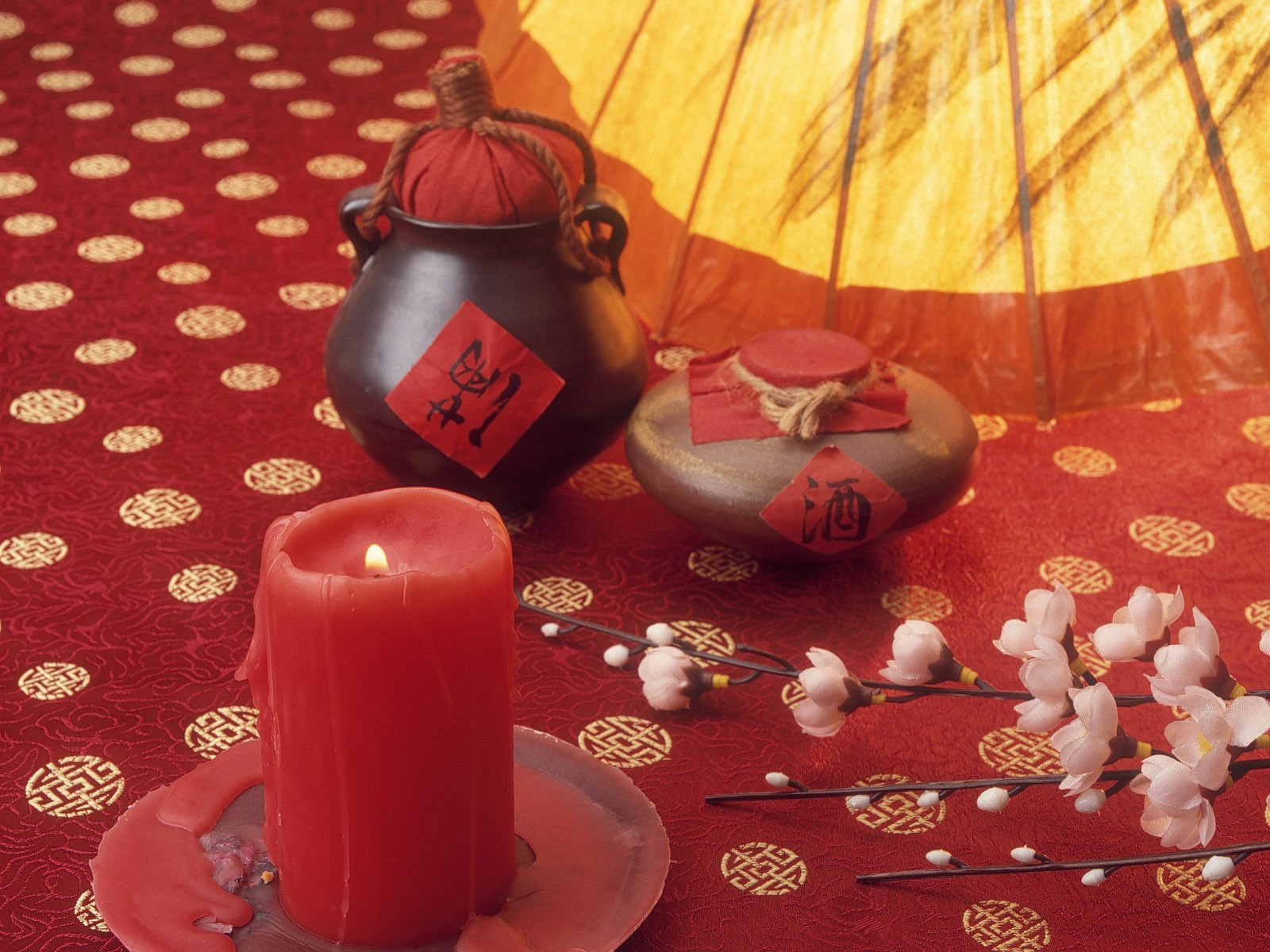 China Wind festive red wallpaper #18 - 1600x1200