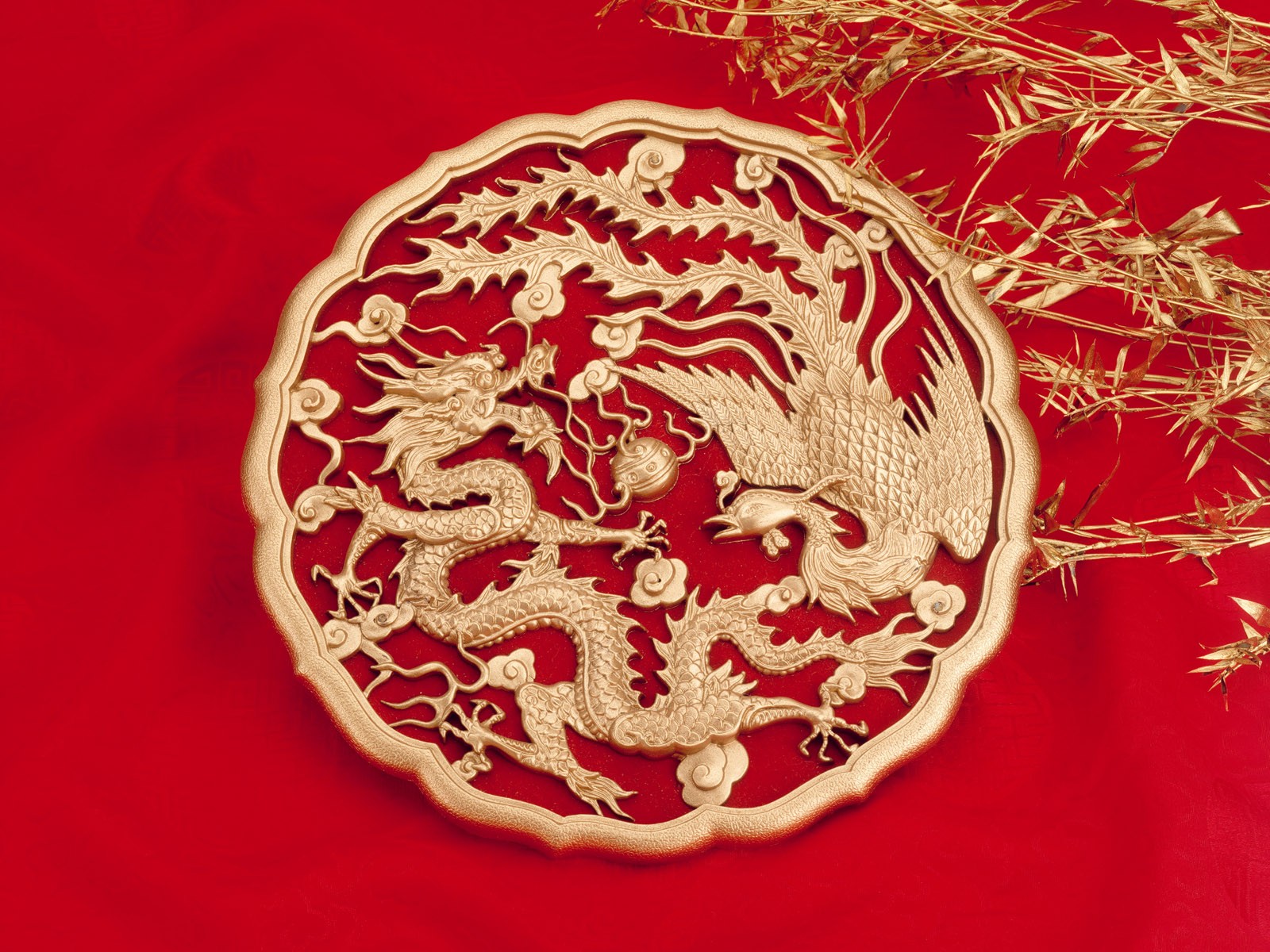 Čína Vítr slavnostní červená tapeta #59 - 1600x1200