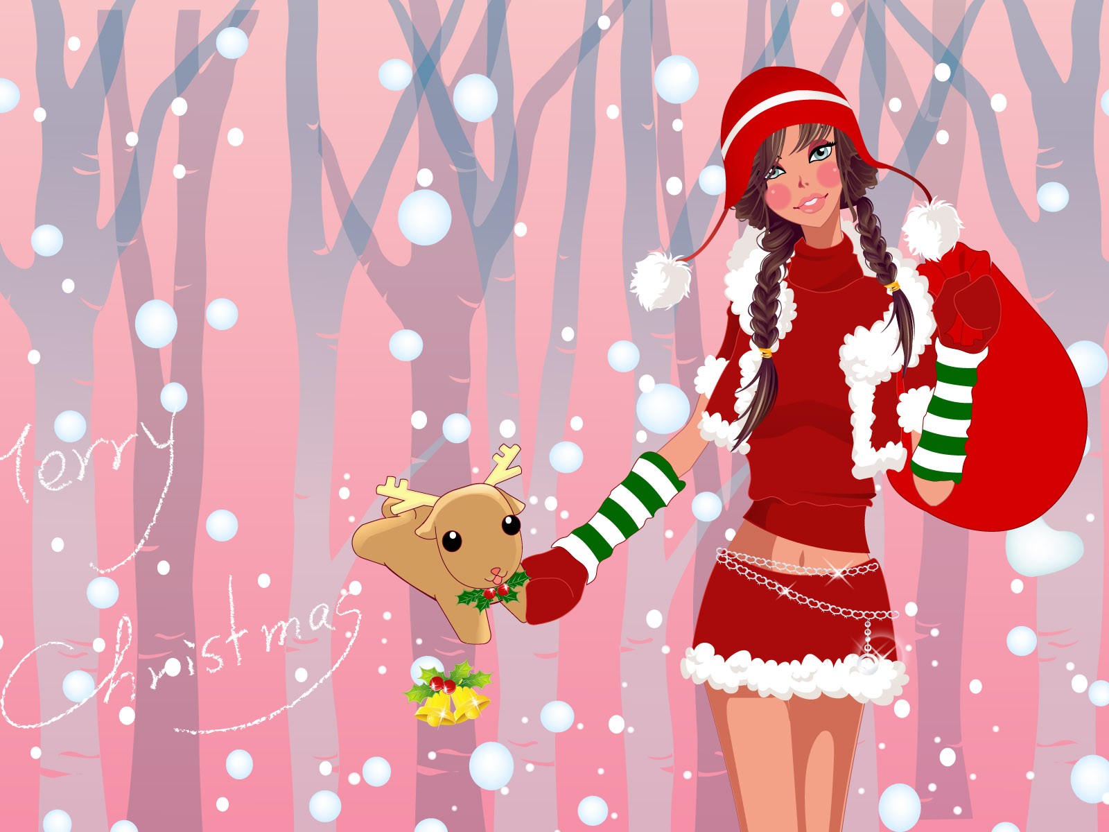 Christmas Wallpaper illustration MM #1 - 1600x1200