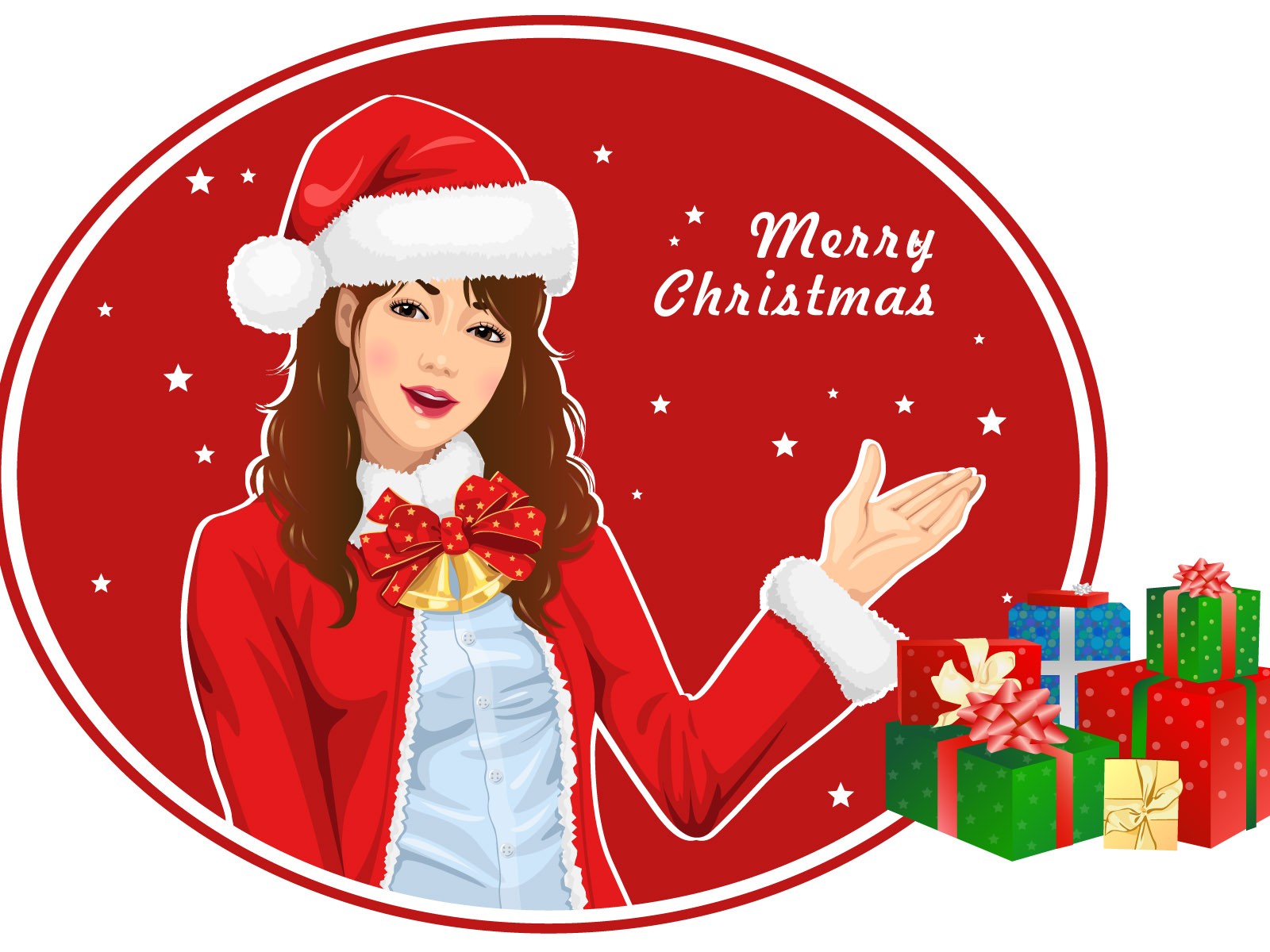 Christmas Wallpaper illustration MM #4 - 1600x1200