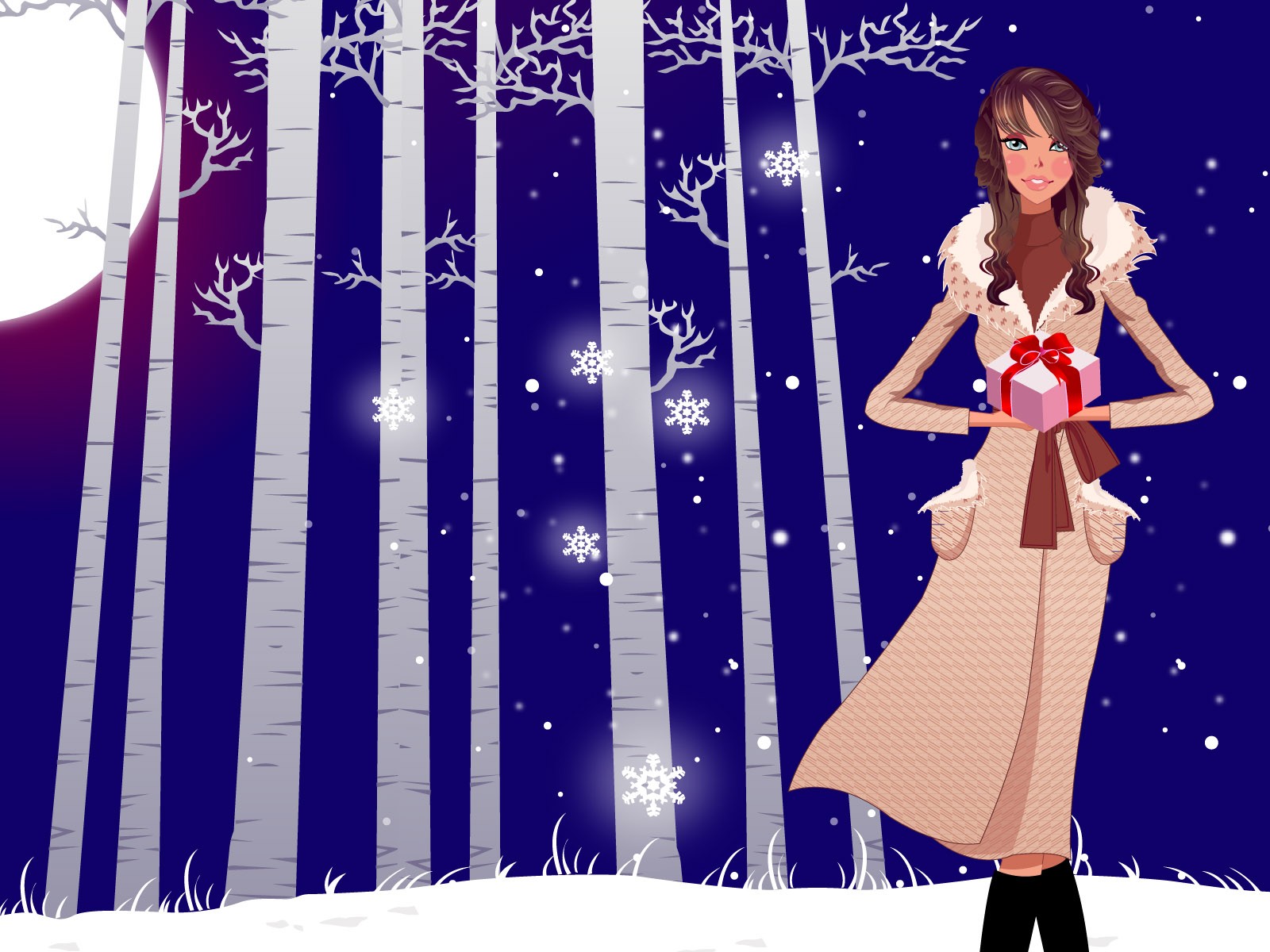 Christmas Wallpaper illustration MM #5 - 1600x1200