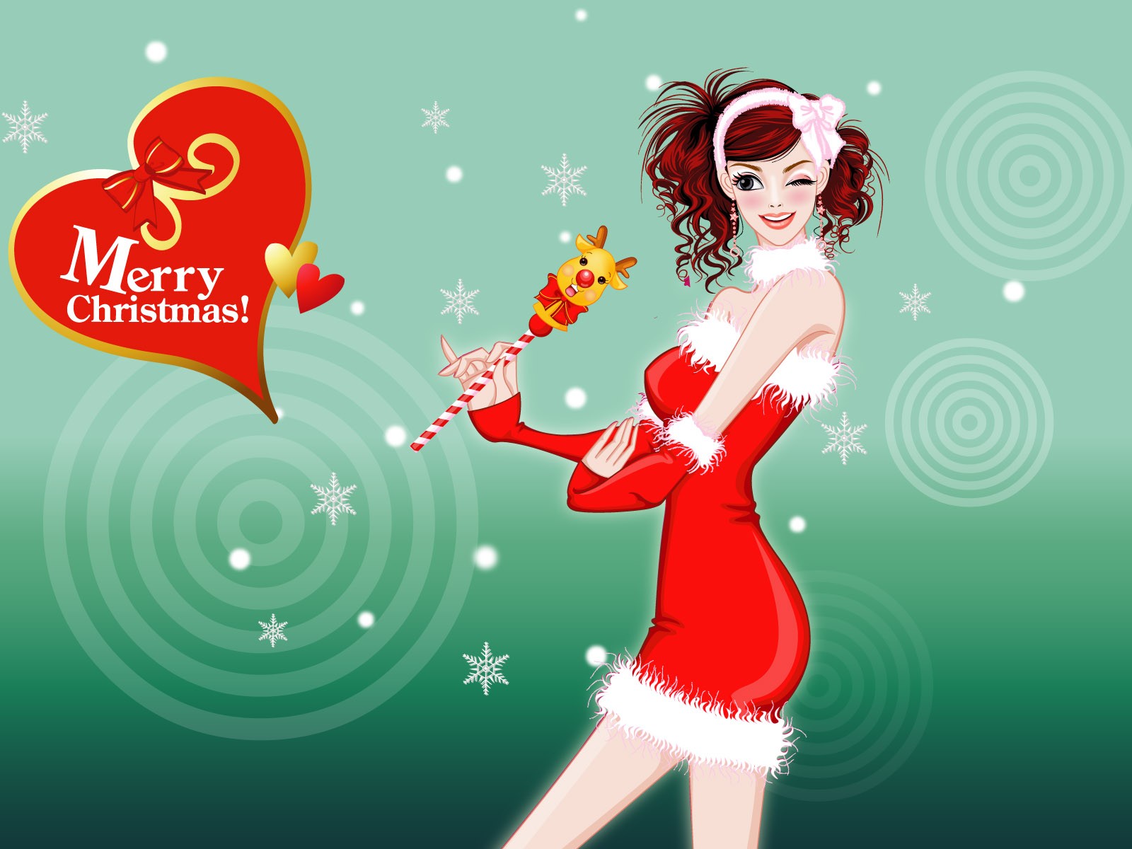 Christmas Wallpaper illustration MM #6 - 1600x1200