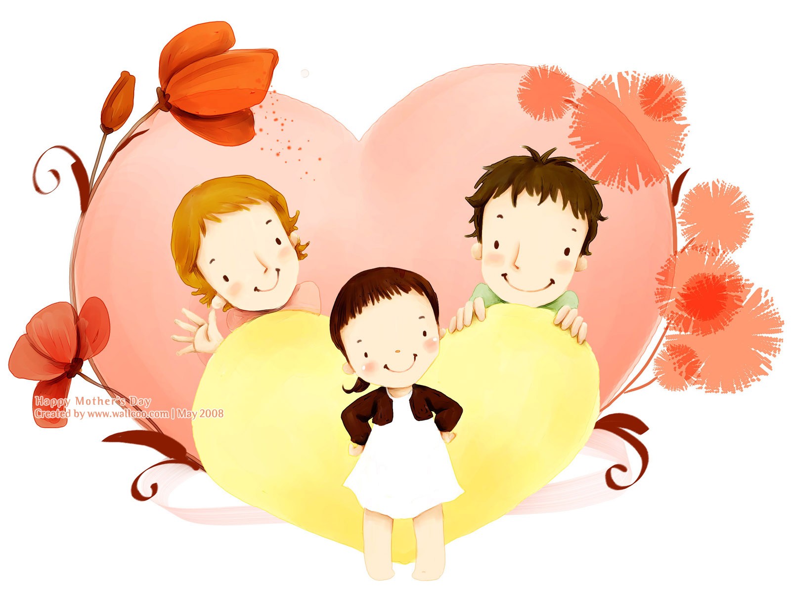Mother's Day Thema des südkoreanischen Illustrator Tapete #4 - 1600x1200