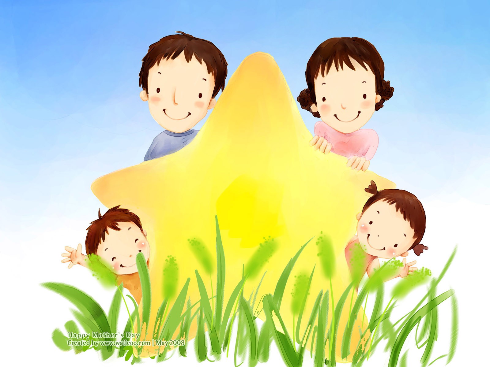 Mother's Day Thema des südkoreanischen Illustrator Tapete #5 - 1600x1200