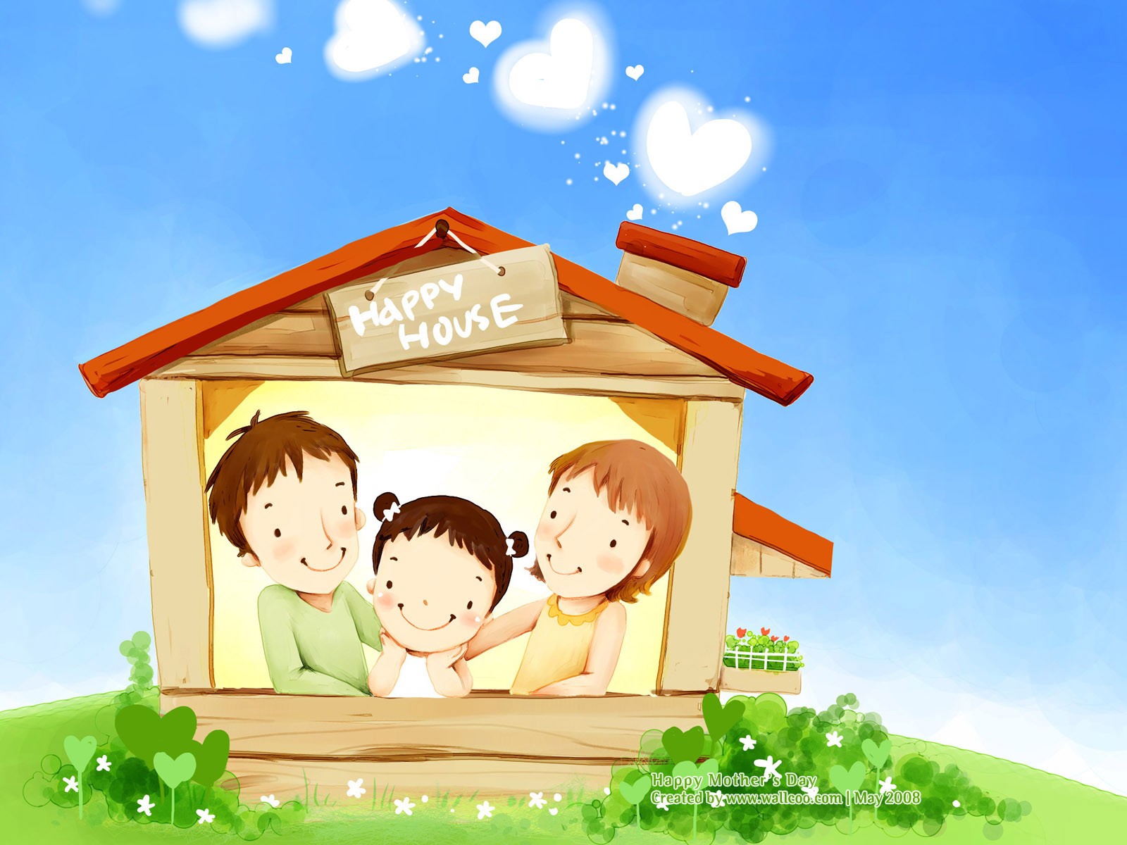 Mother's Day theme of South Korean illustrator wallpaper #8 - 1600x1200