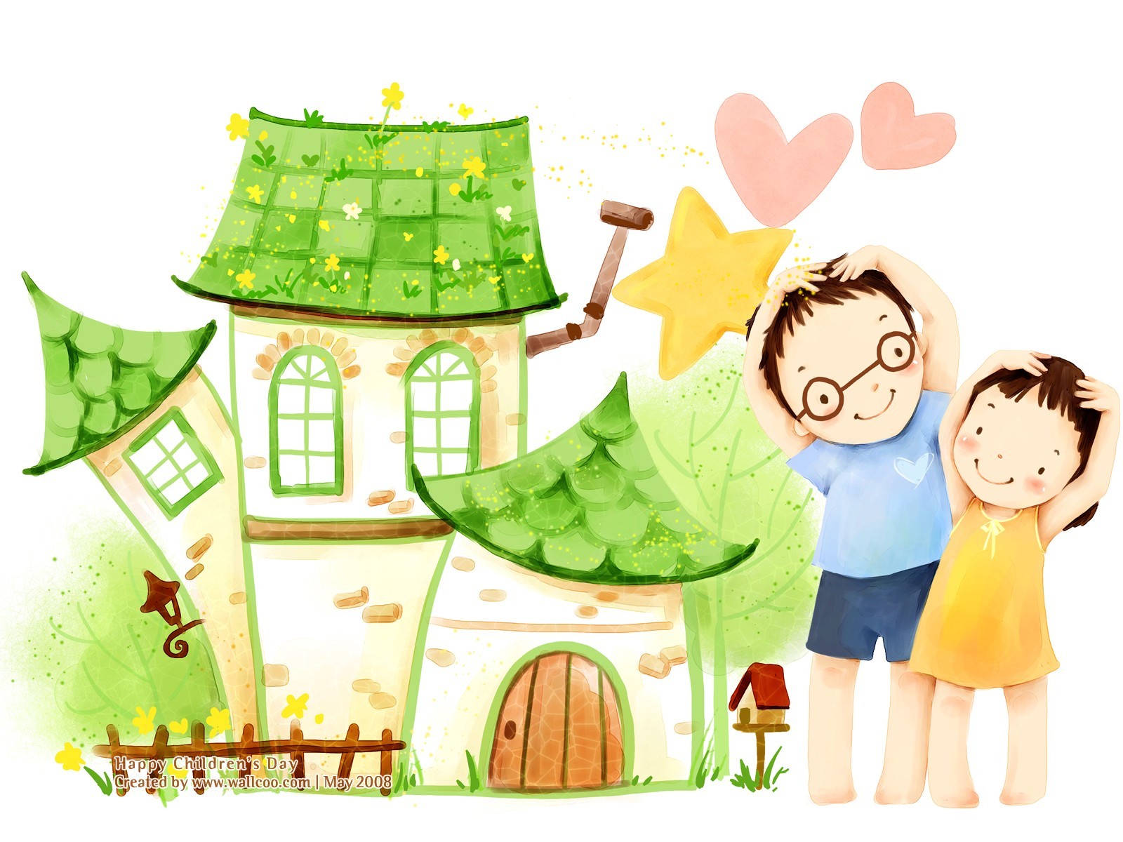 Lovely Children's Day wallpaper illustrator #23 - 1600x1200