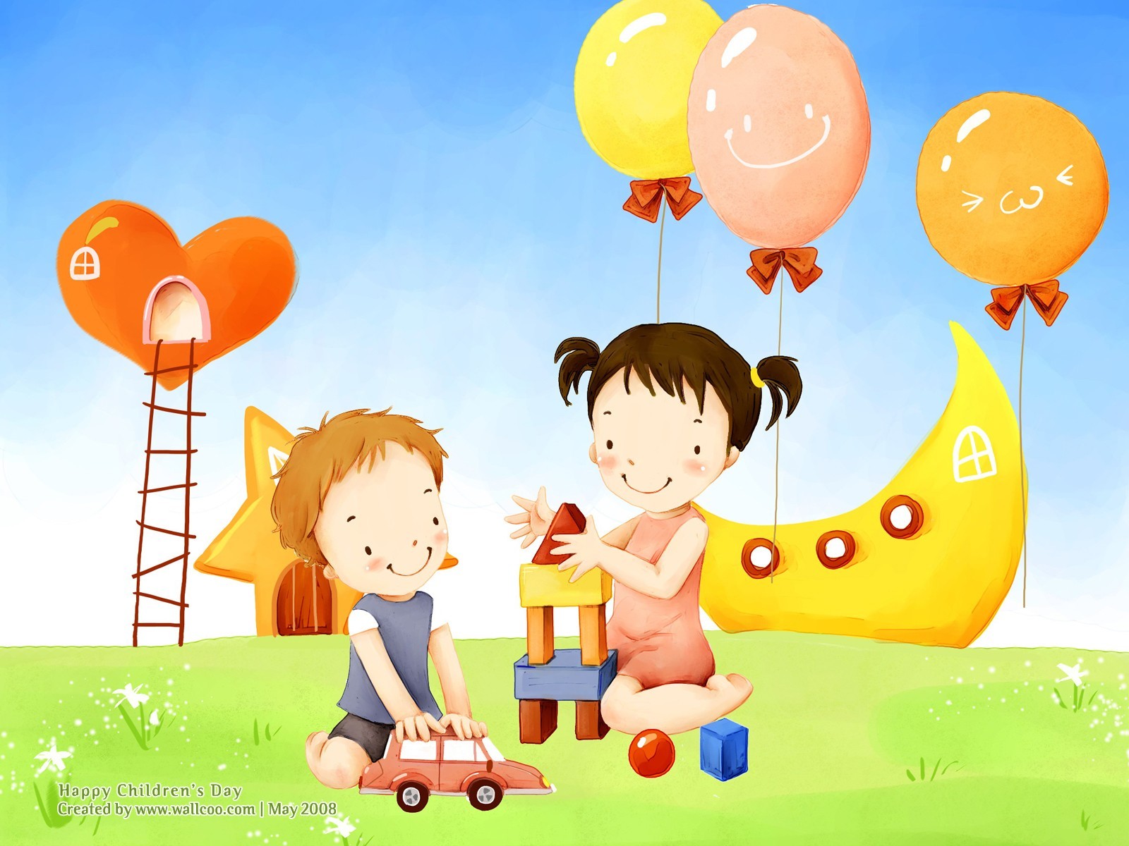 Lovely Children's Day wallpaper illustrator #27 - 1600x1200