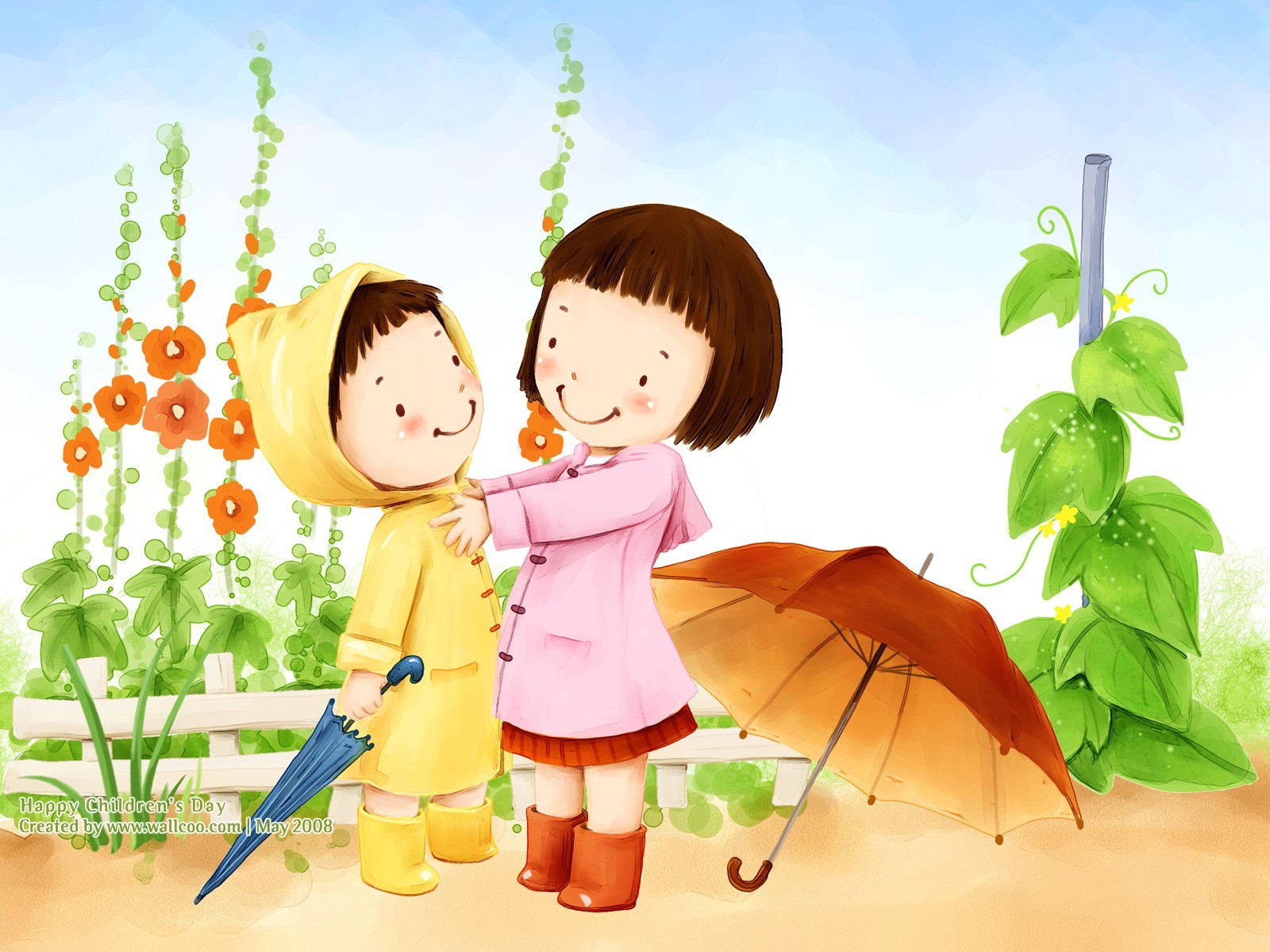 兒童節可愛插畫壁紙 #30 - 1600x1200