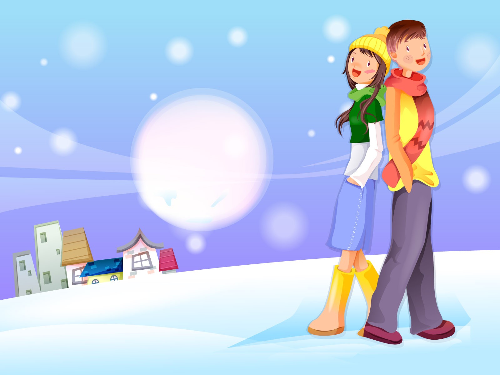 Christmas Winter Wallpaper chapter of Vector #26 - 1600x1200