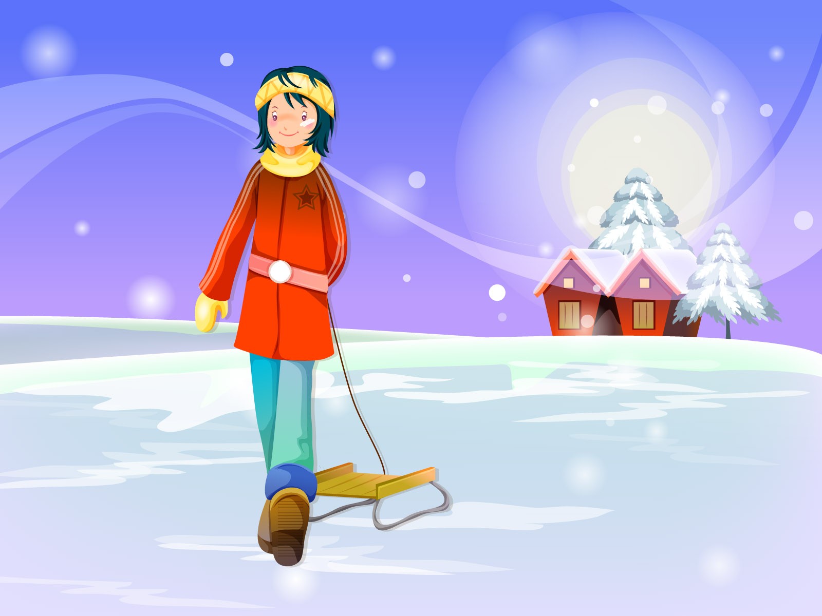 Christmas Winter Wallpaper chapter of Vector #39 - 1600x1200