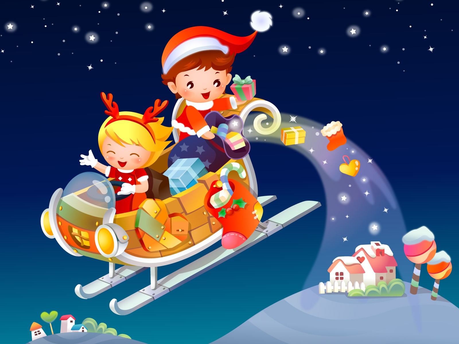 Vector Cartoon Child Wallpaper Album #13 - 1600x1200