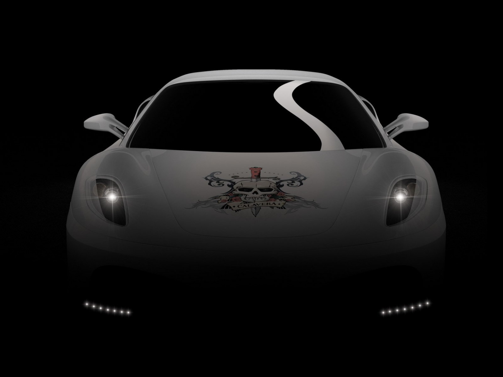Ferrari F430 Skull White Fonds d'écran #15 - 1600x1200