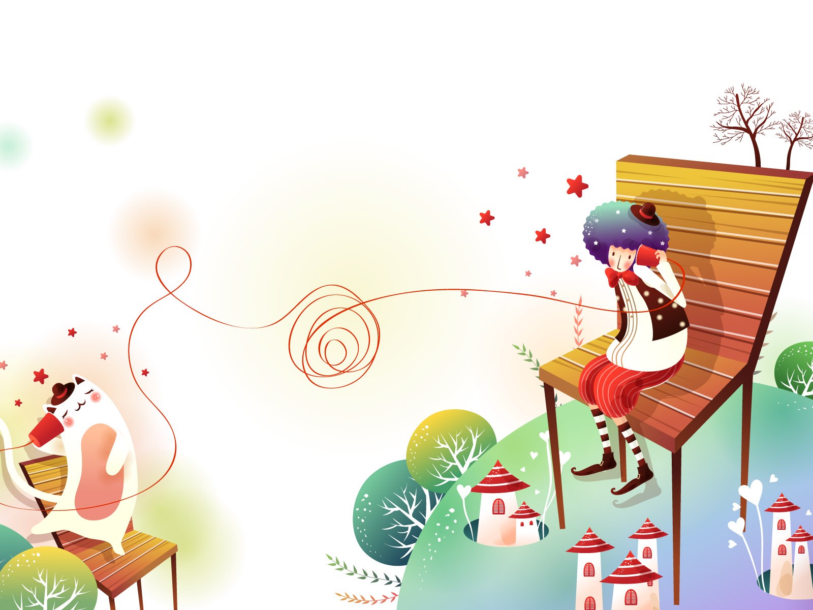 夢幻童話 卡通壁紙 #35 - 1600x1200