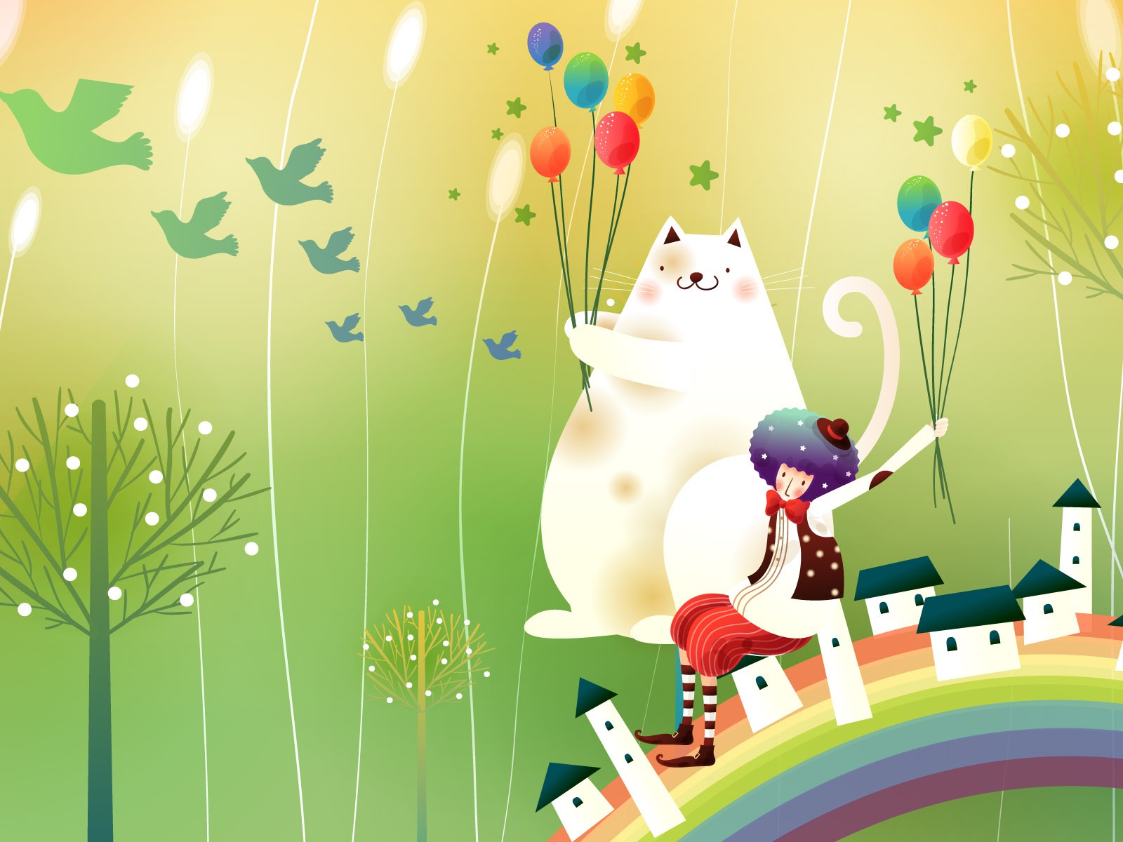 夢幻童話 卡通壁紙 #26 - 1600x1200