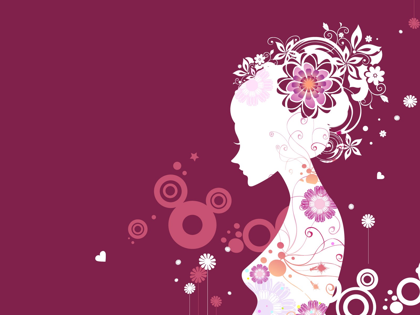 Vectorial de fondos de escritorio de la Mujer #34 - 1600x1200