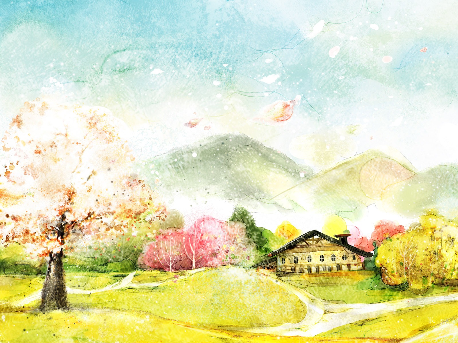 卡通夢幻風光壁紙 #31 - 1600x1200