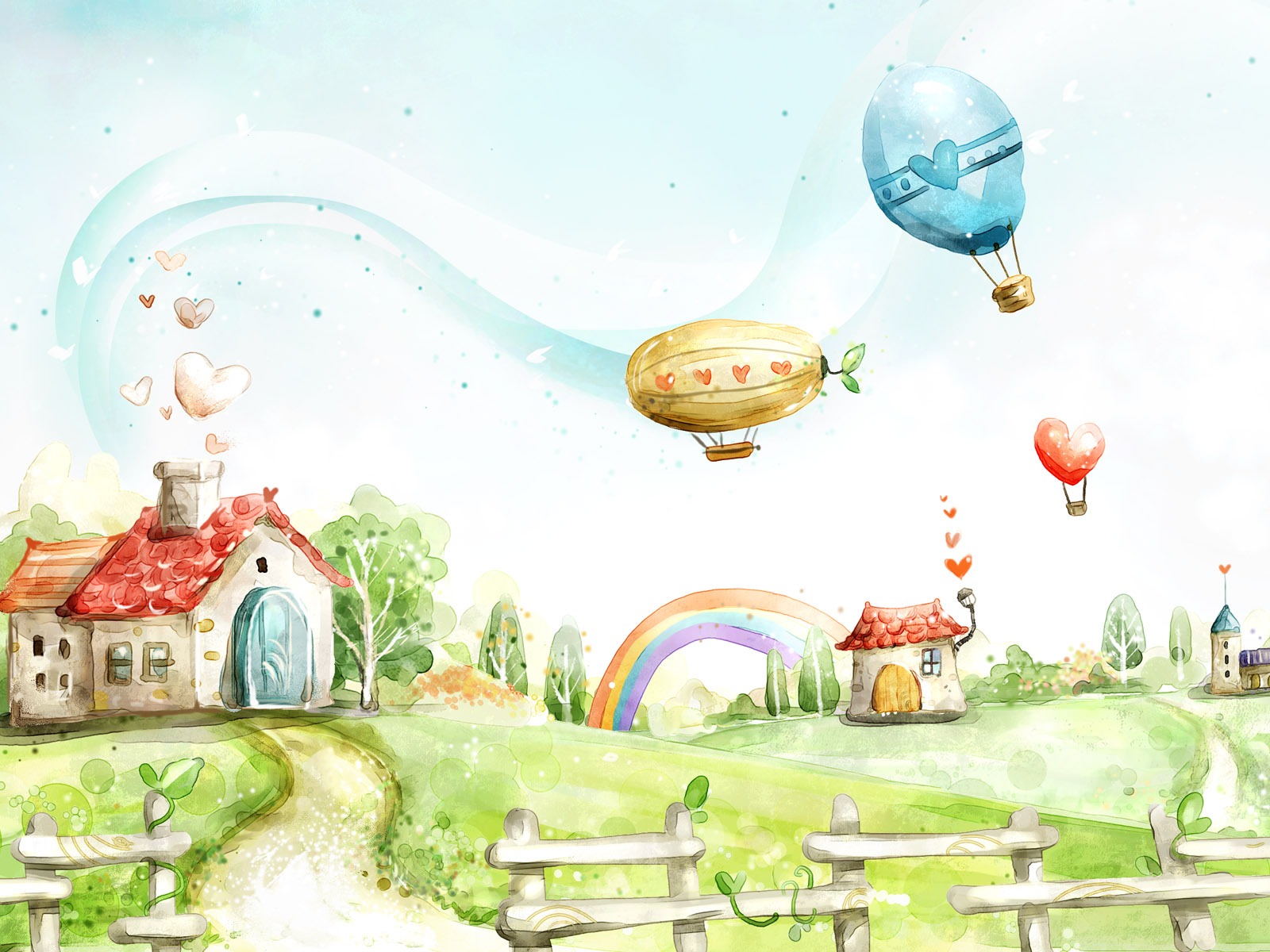 卡通夢幻風光壁紙 #30 - 1600x1200