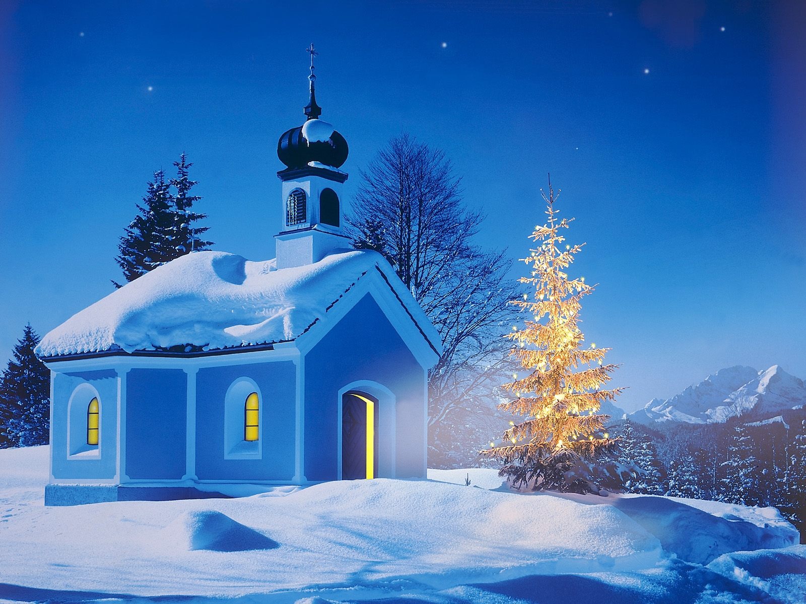 크리스마스 조경 시리즈 벽지 (3) #11 - 1600x1200
