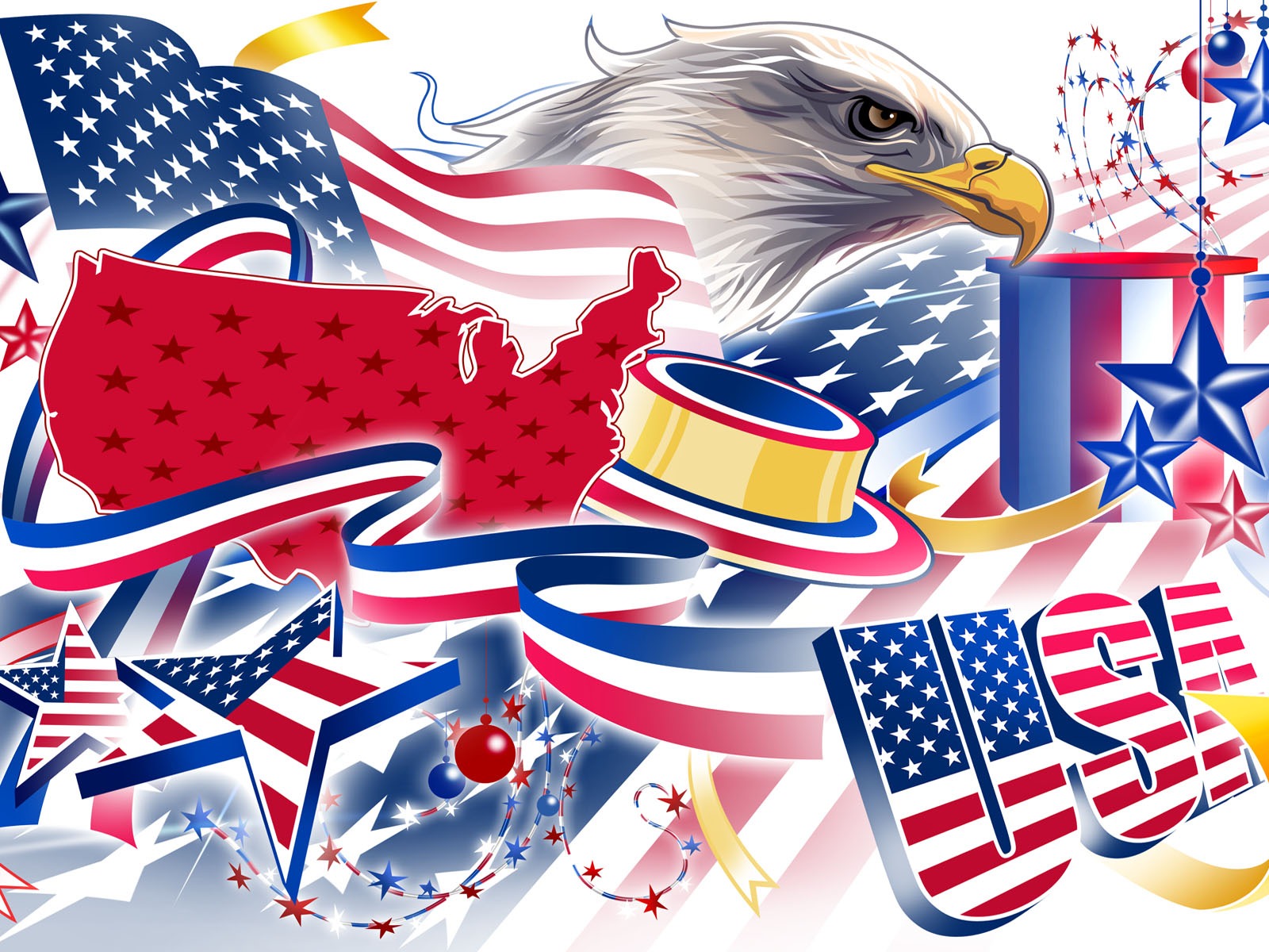 美国独立日主题壁纸5 - 1600x1200