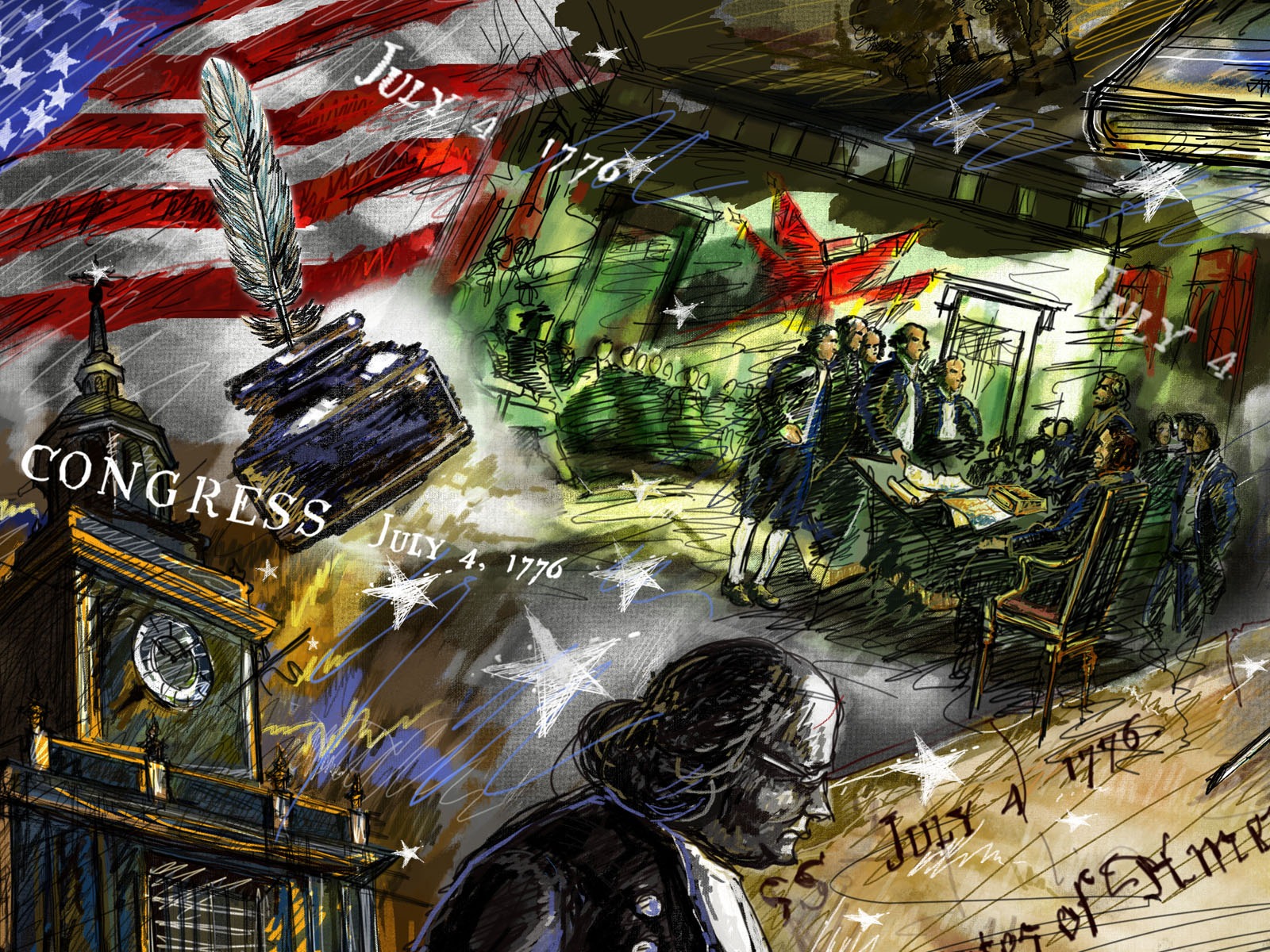 美國獨立日主題壁紙 #24 - 1600x1200