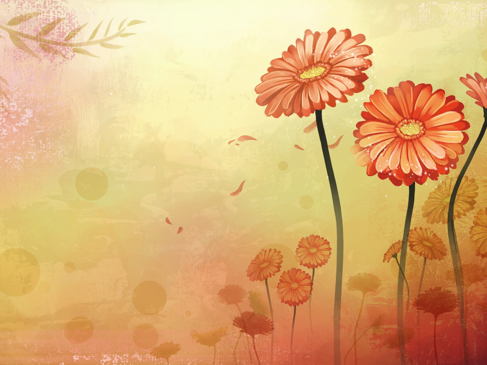 Syntetické Wallpaper barevné květiny #28 - 1600x1200
