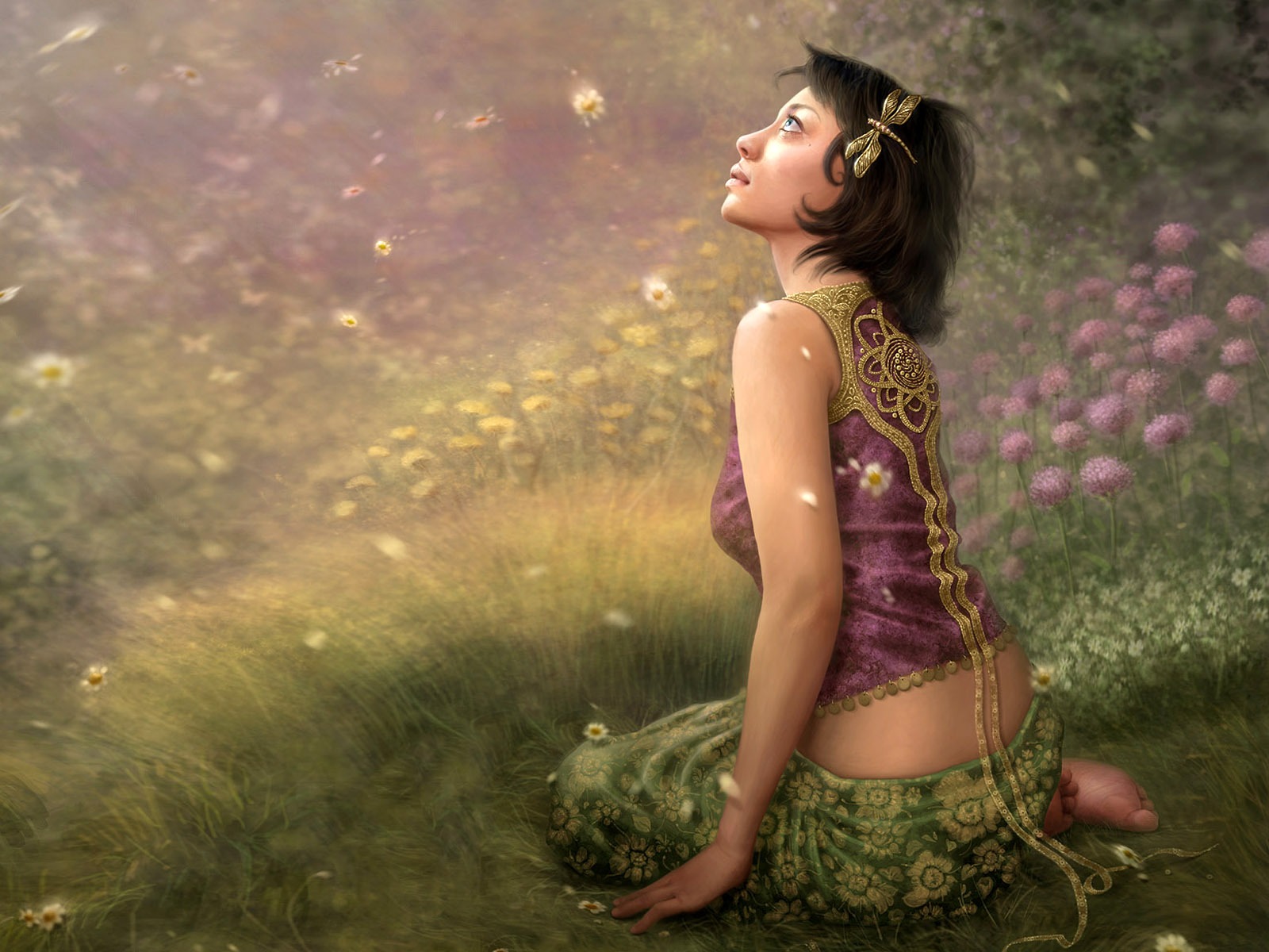 奇幻女性精美插畫壁紙 #3 - 1600x1200