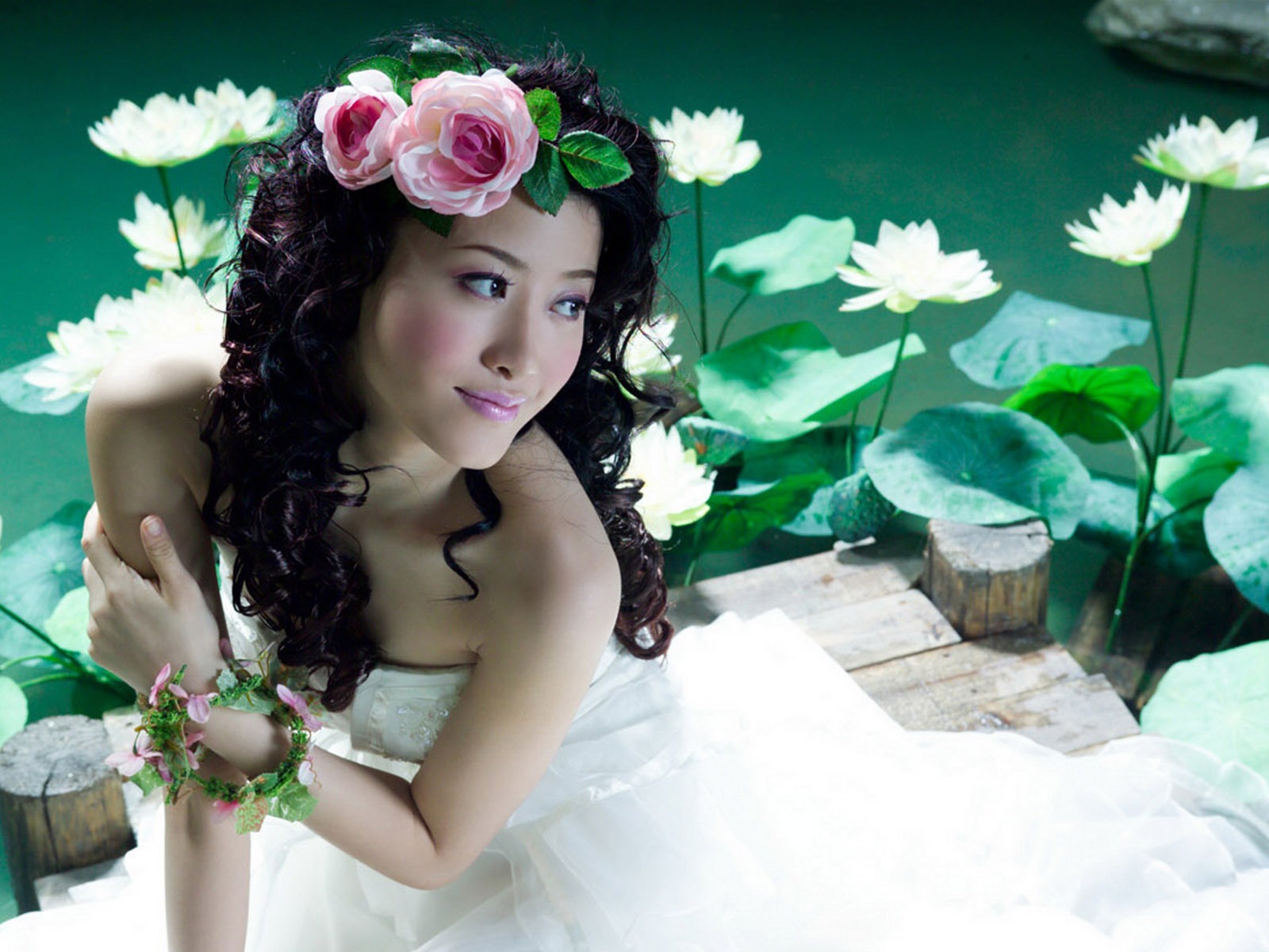 美女婚紗攝影壁紙 #1 - 1600x1200
