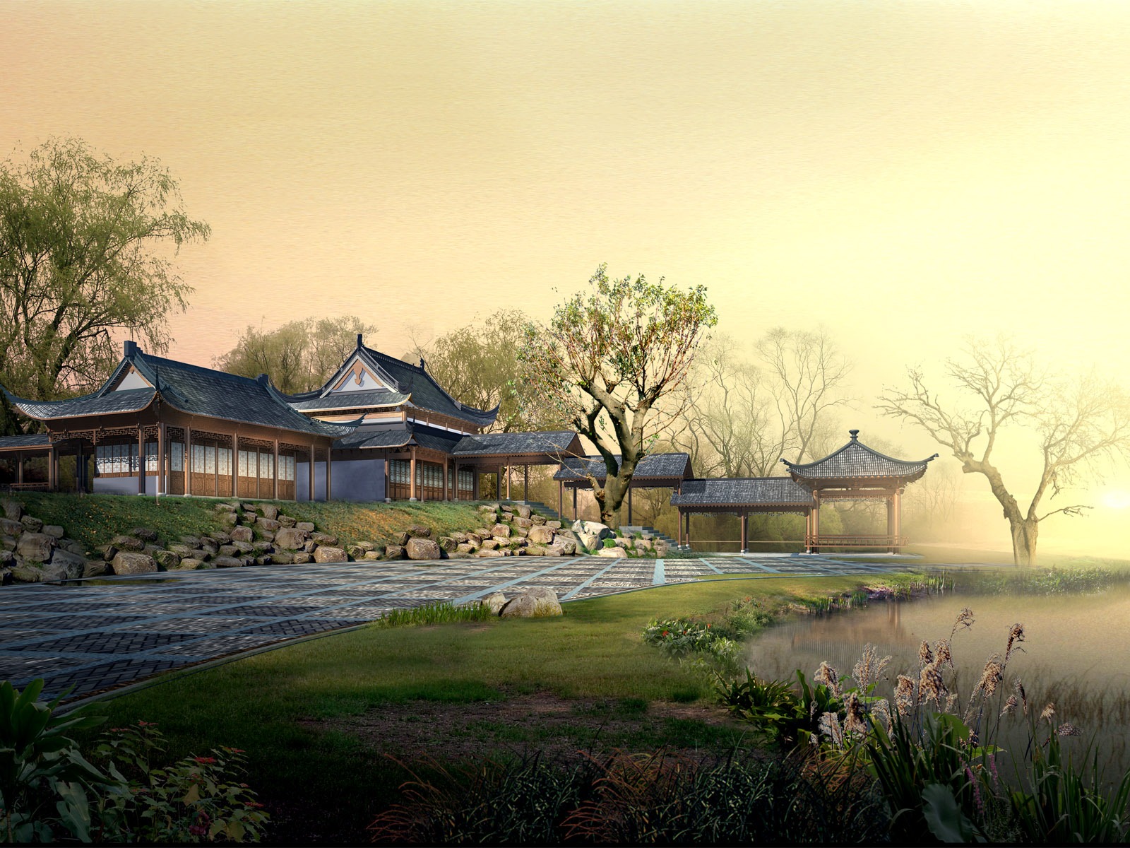 Exquisite architectural landscape wallpaper #27 - 1600x1200