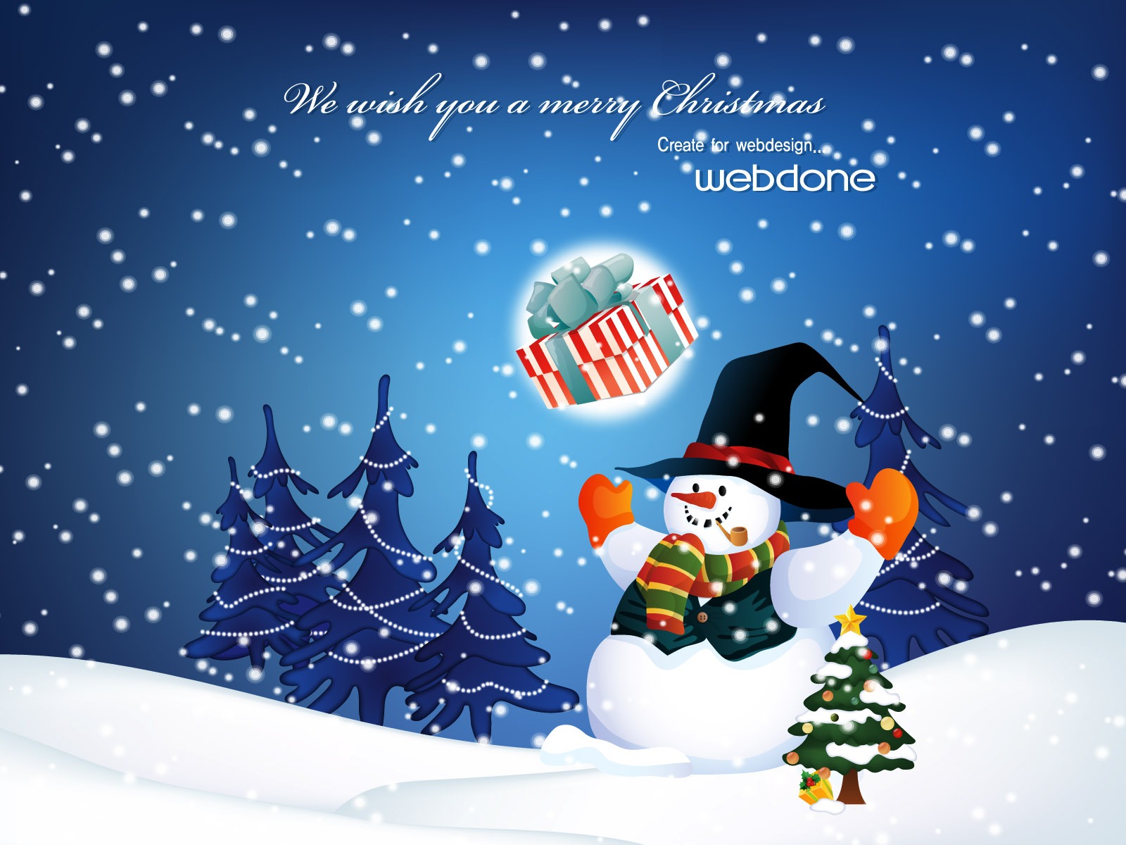 Christmas landscaping series wallpaper (9) #6 - 1600x1200