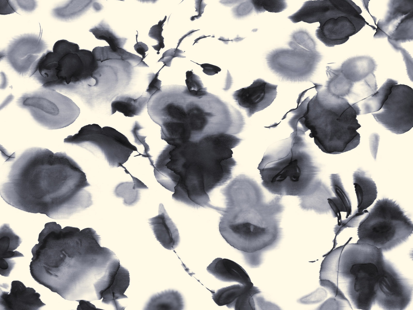 水墨花卉精美壁紙 #4 - 1600x1200