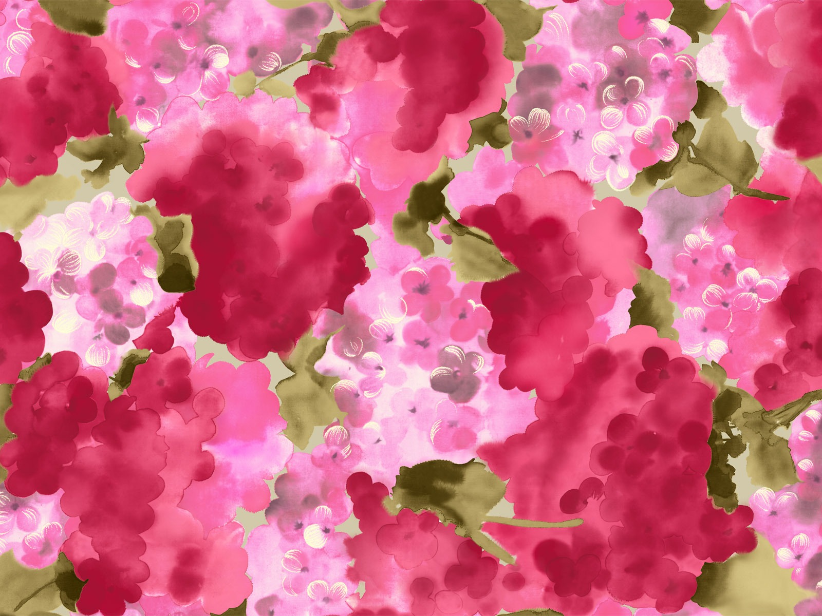 절묘한 잉크 꽃 배경 화면 #27 - 1600x1200
