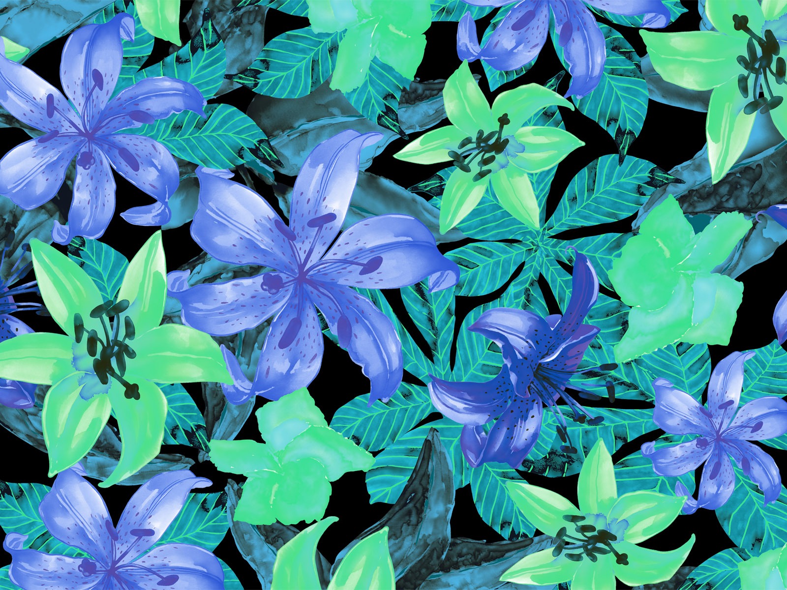 水墨花卉精美壁紙 #30 - 1600x1200