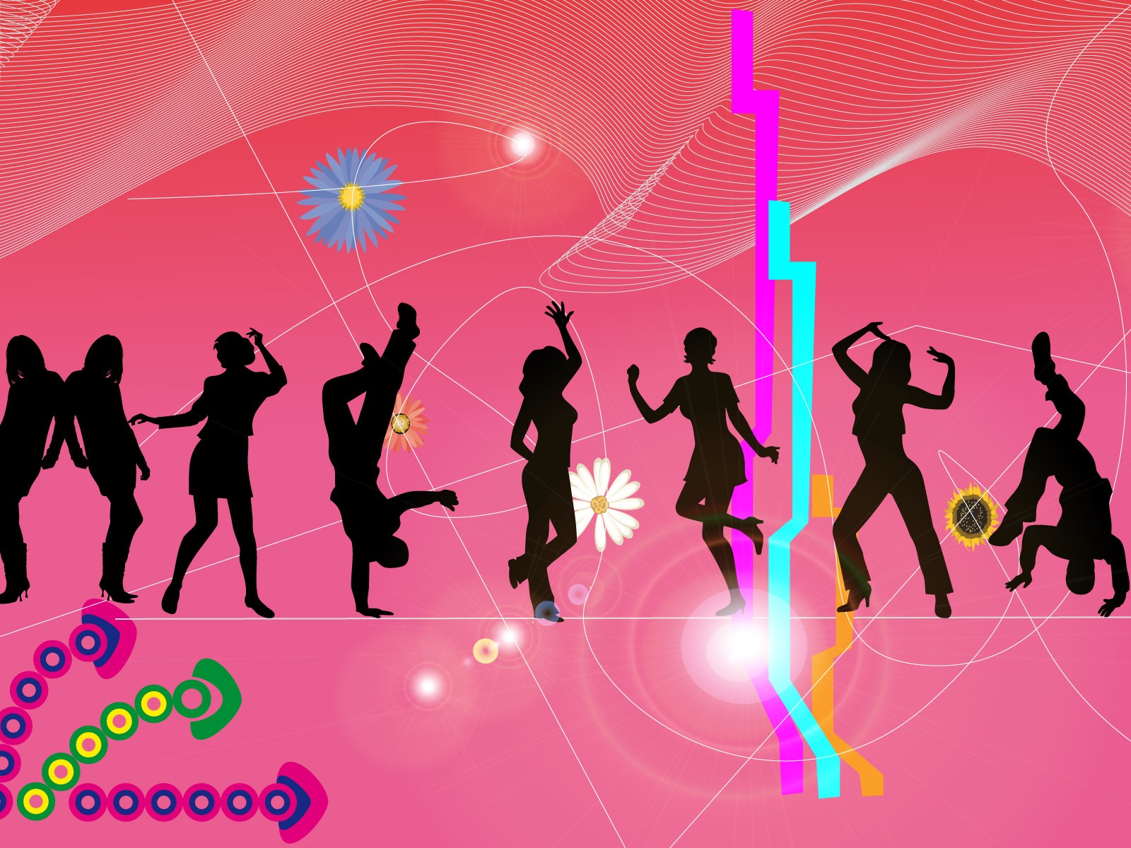 vector wallpaper silhouette populaire (2) #20 - 1600x1200