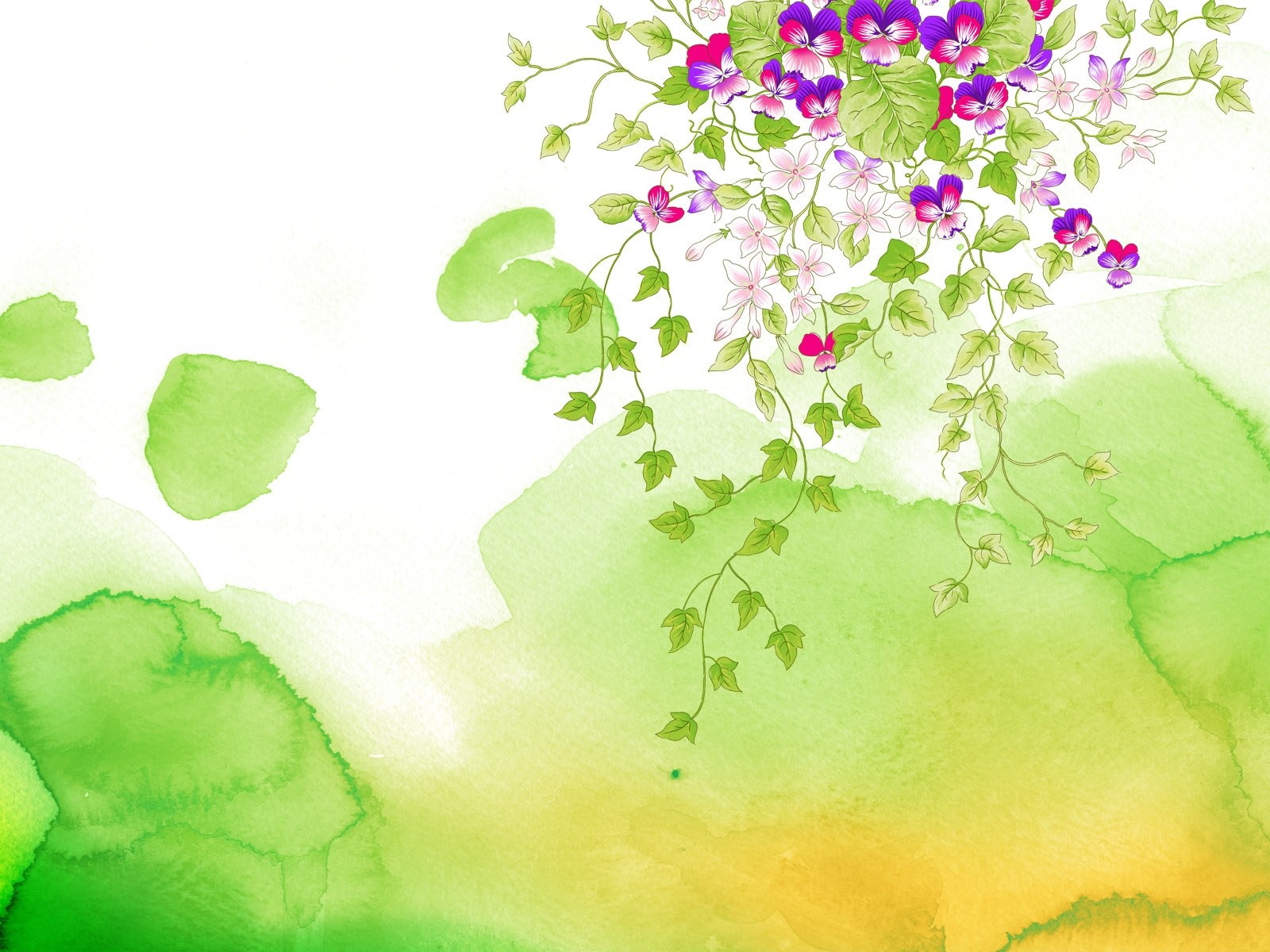 花卉圖案插畫設計壁紙 #3 - 1600x1200