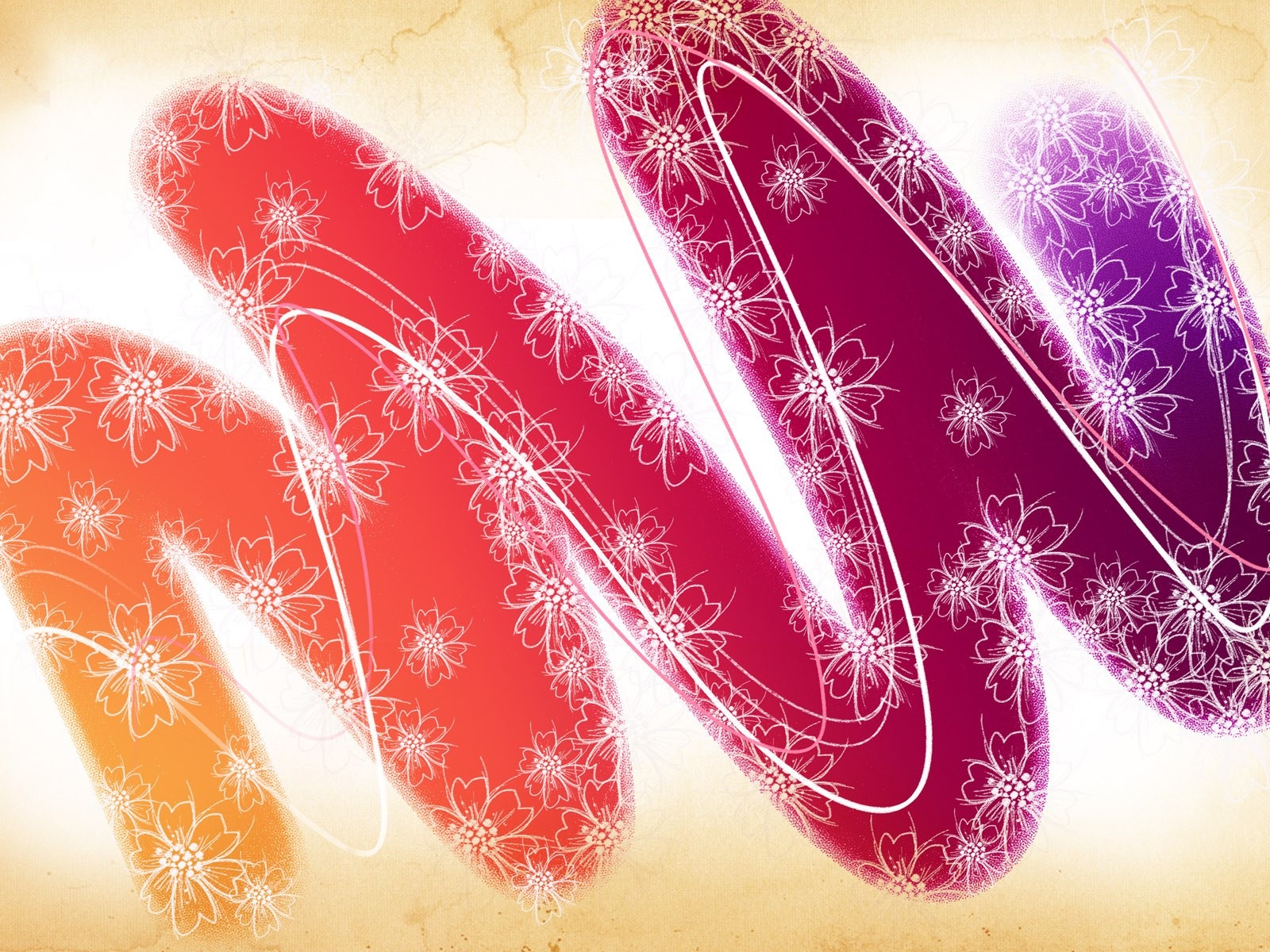 花卉圖案插畫設計壁紙 #26 - 1600x1200