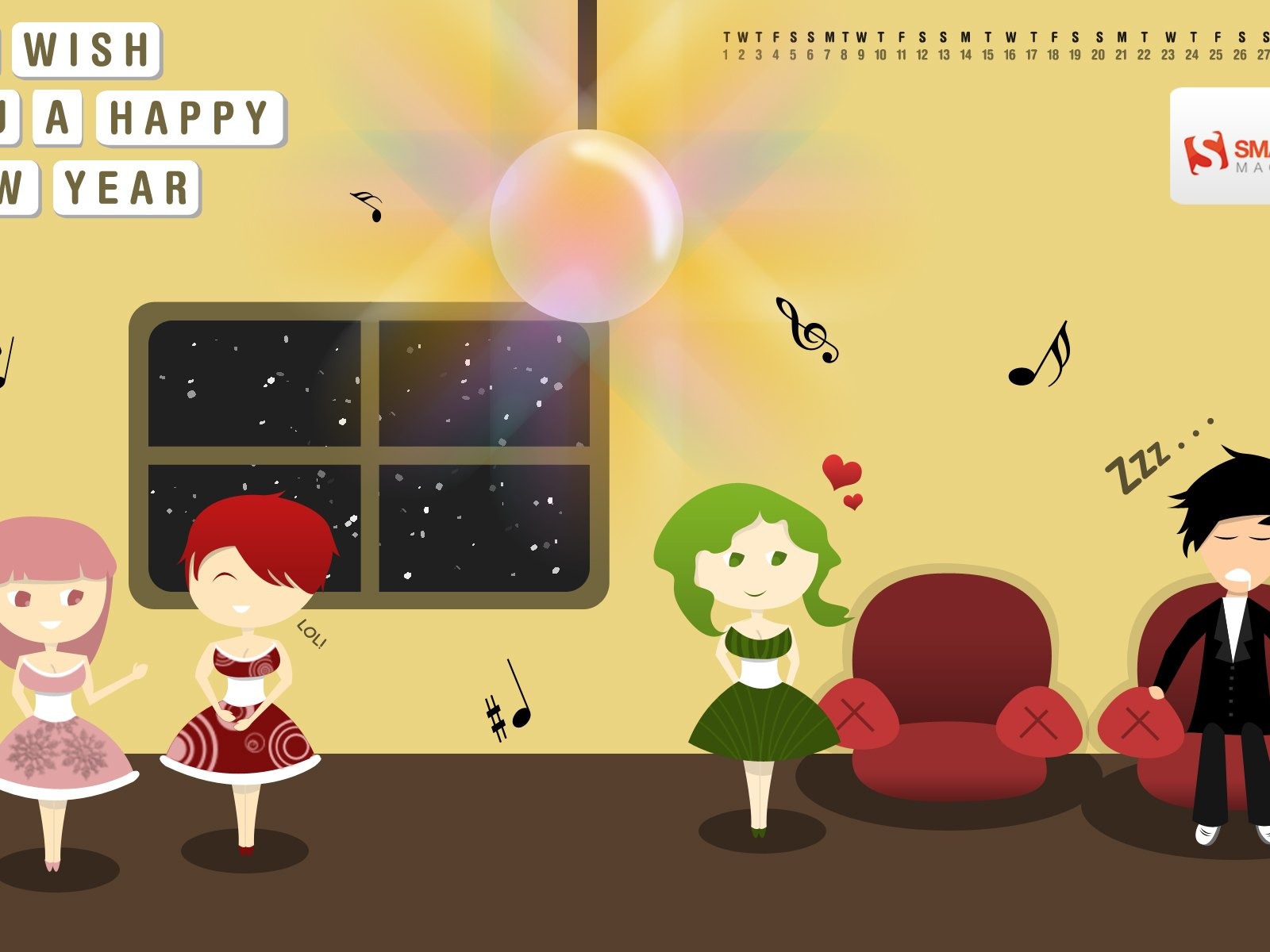 2010年1月月曆壁紙 #21 - 1600x1200