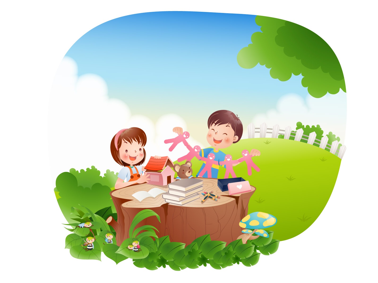 Happy Summer vector wallpaper (2) #16 - 1600x1200