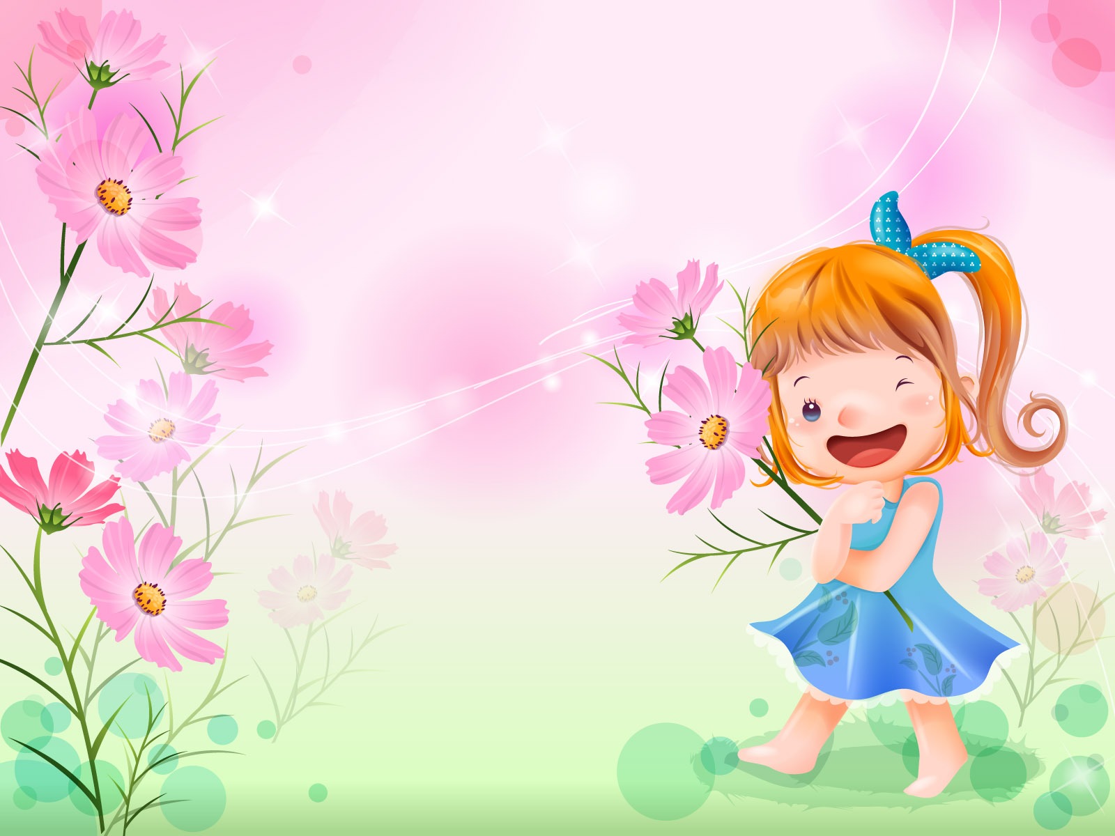 Vector happy childhood Wallpaper (1) #2 - 1600x1200