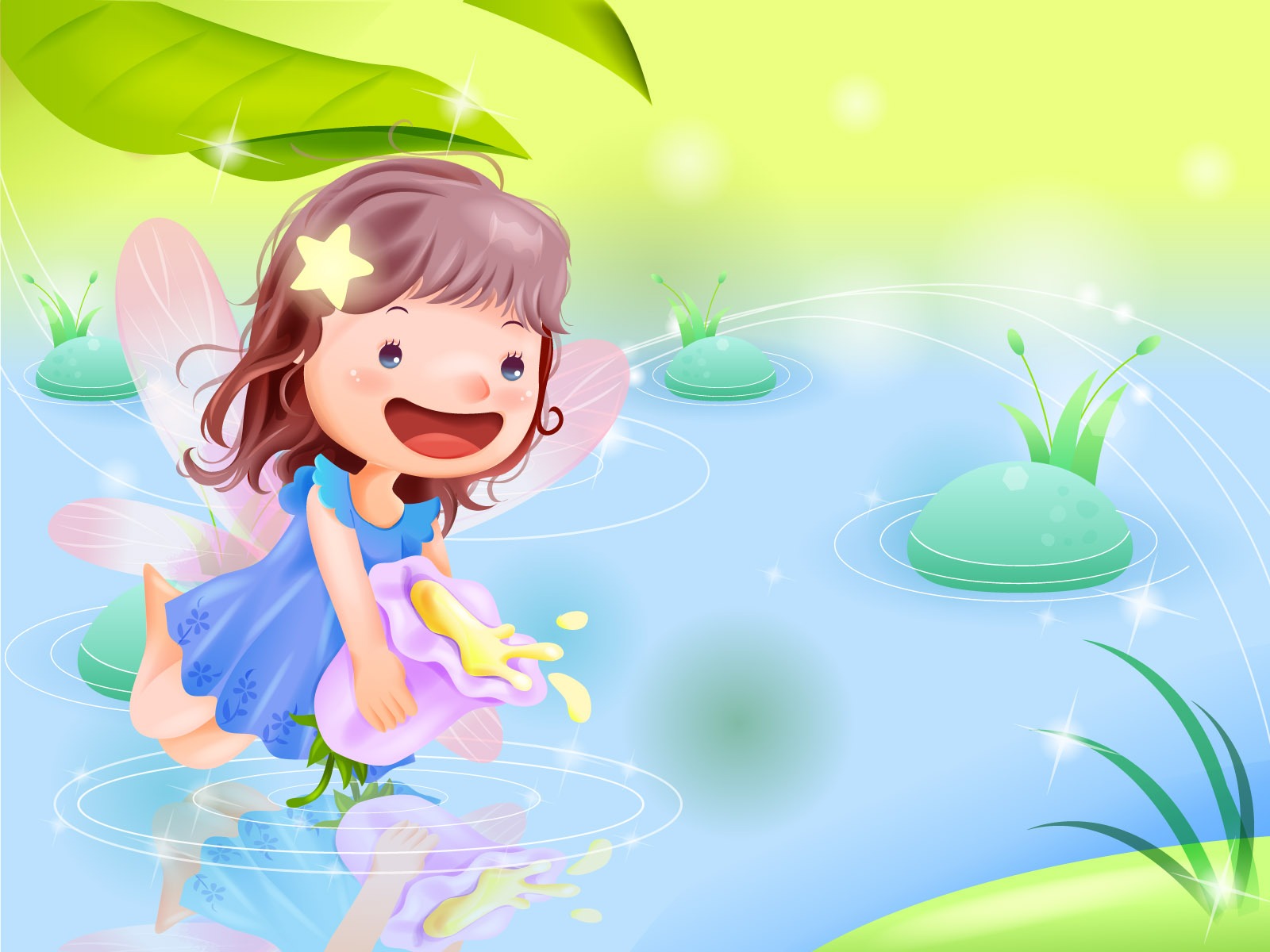 Vector happy childhood Wallpaper (1) #13 - 1600x1200