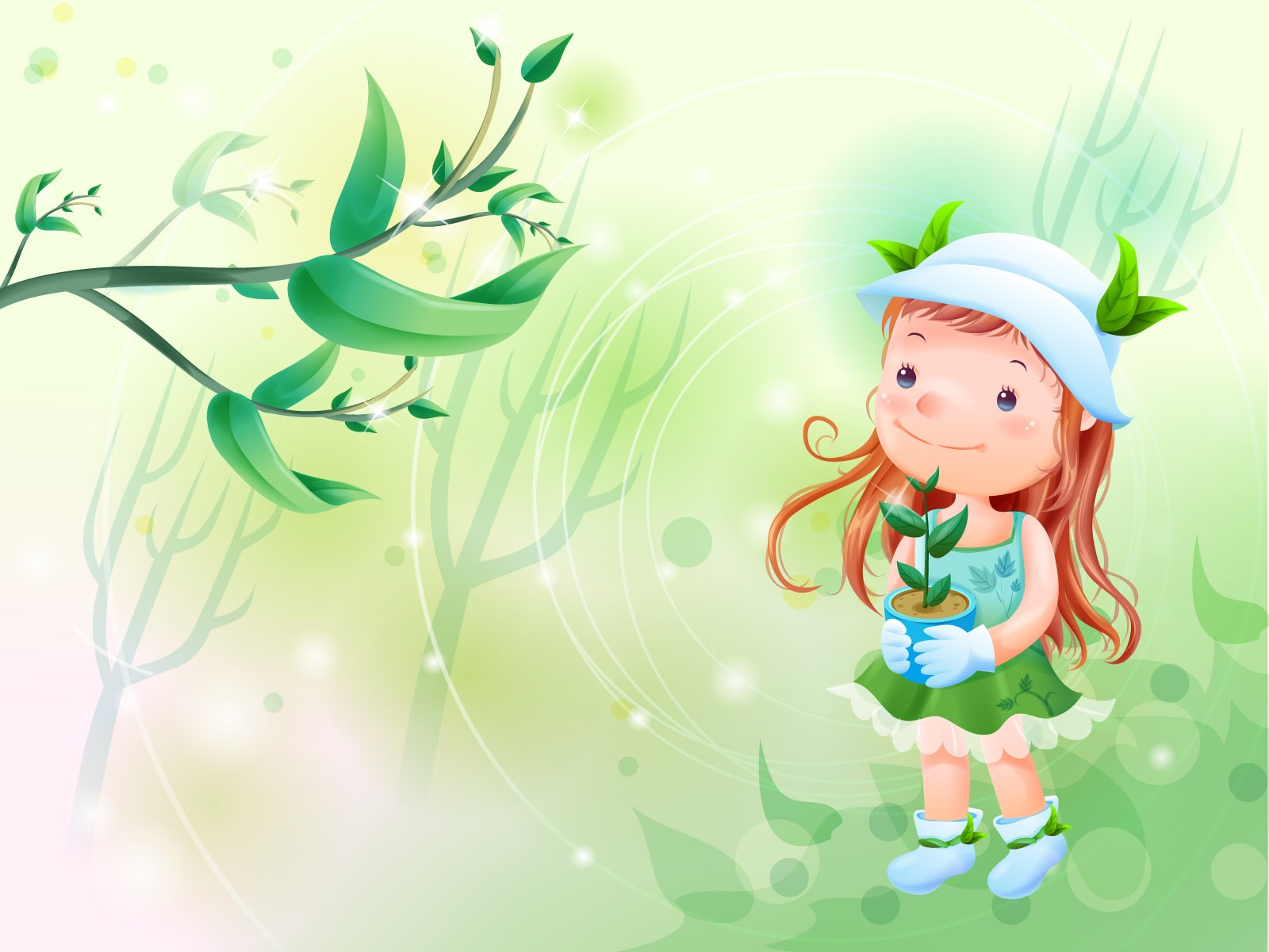 Vector happy childhood Wallpaper (1) #15 - 1600x1200