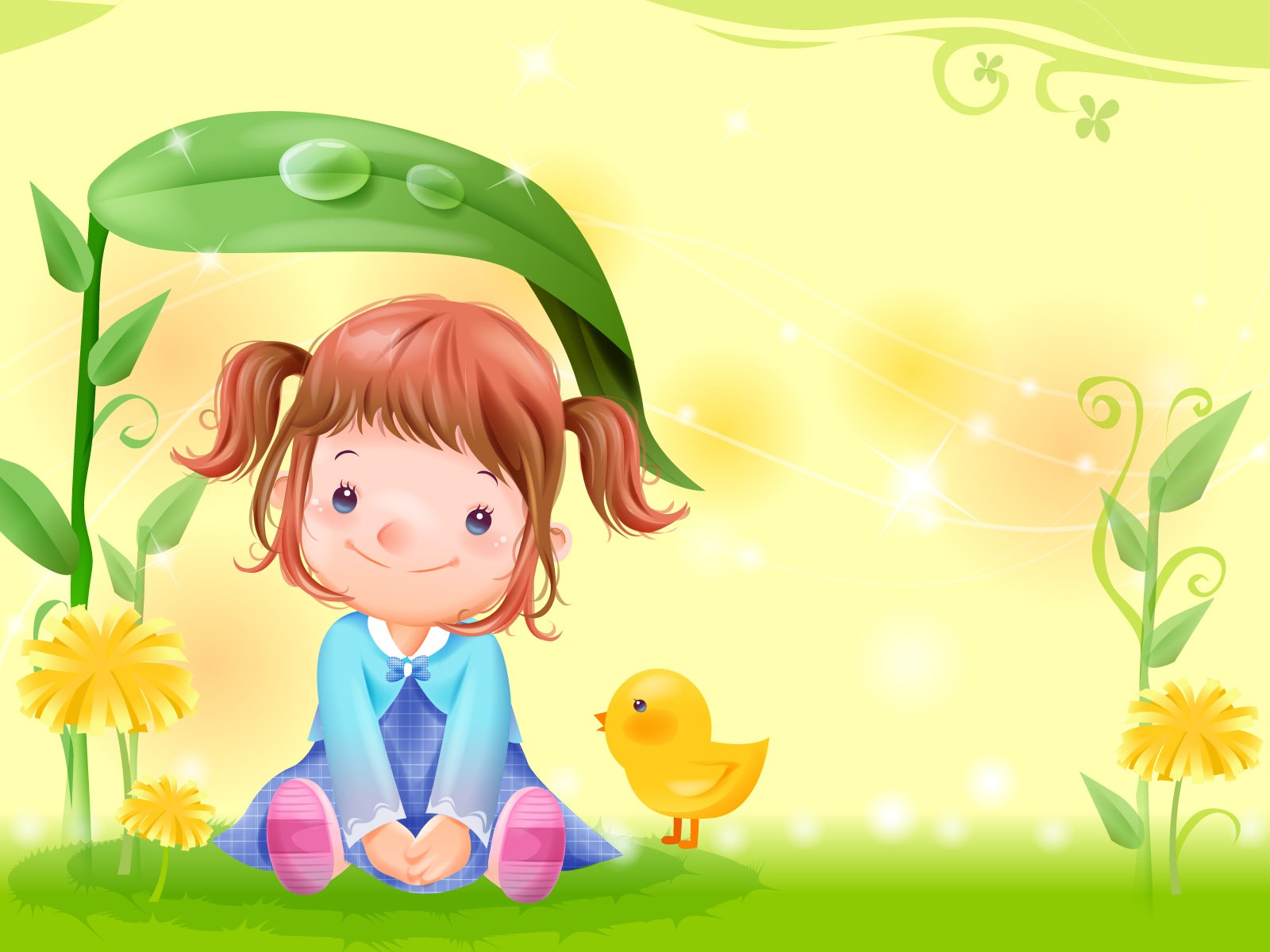 Vector happy childhood Wallpaper (1) #16 - 1600x1200