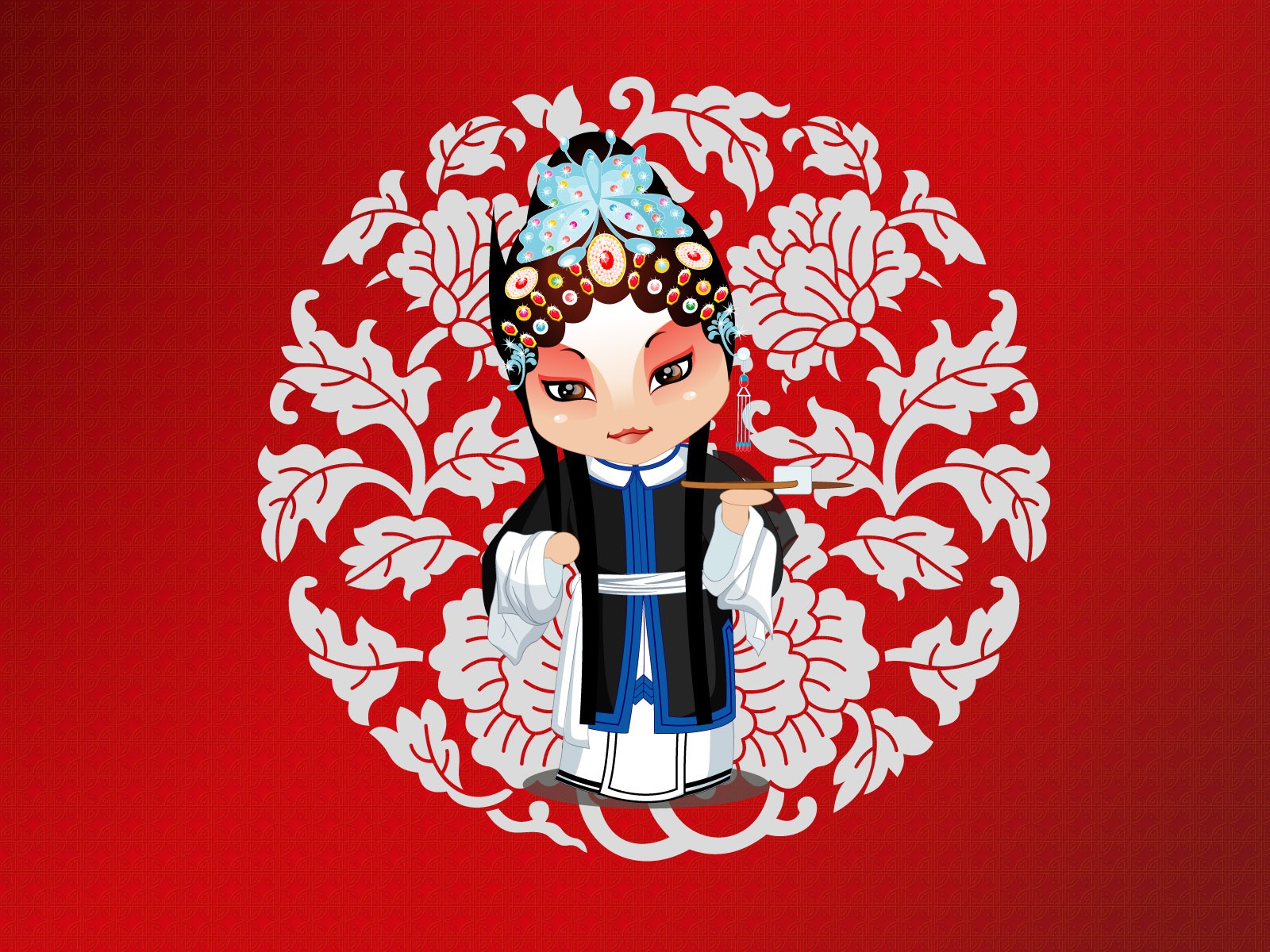 矢量京劇人物壁紙 #5 - 1600x1200