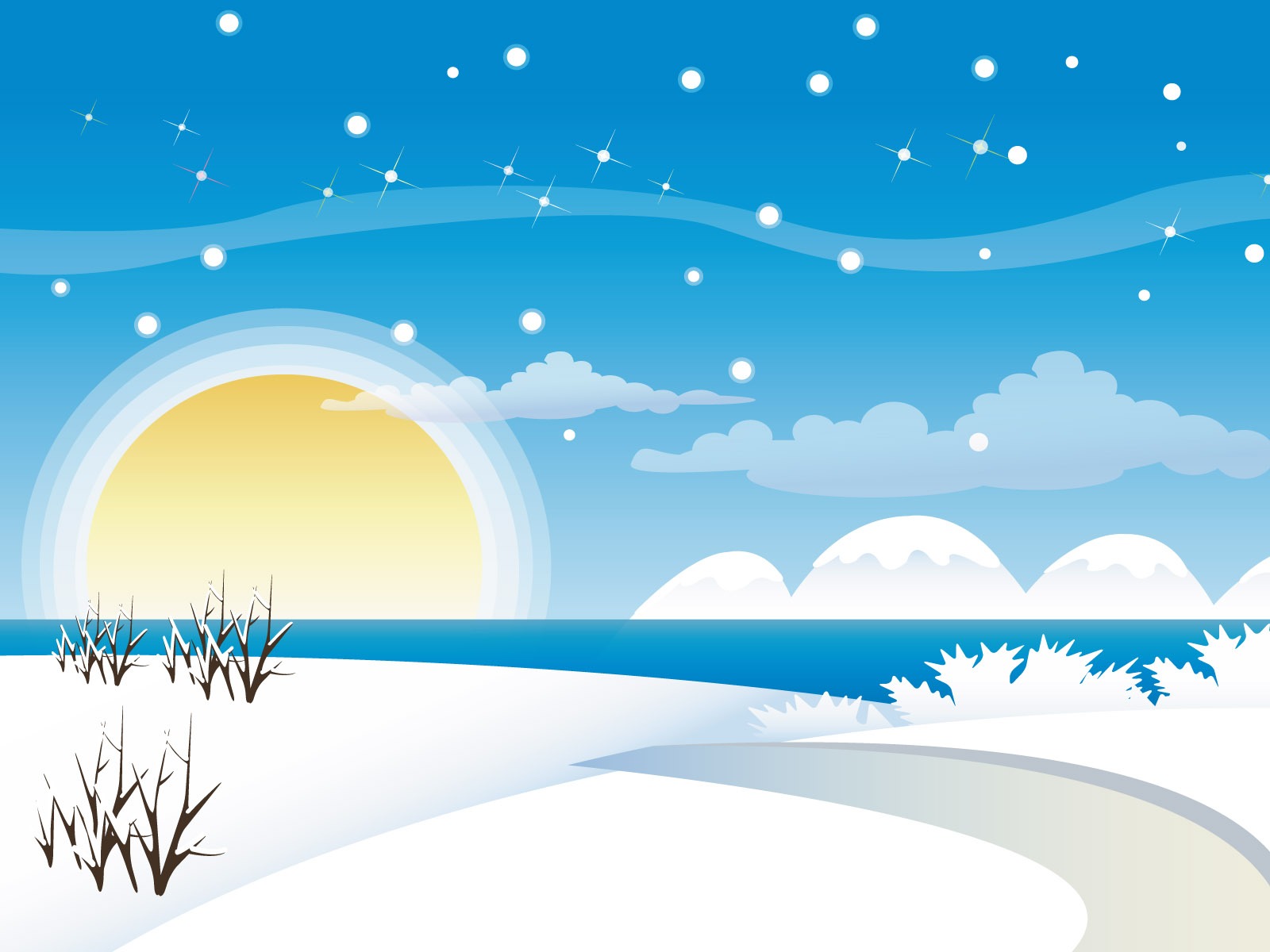 Vector Winter Wallpaper #19 - 1600x1200