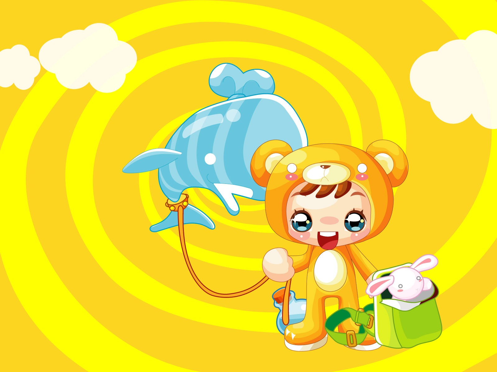 Vector Cartoon Child Wallpaper (1) #19 - 1600x1200